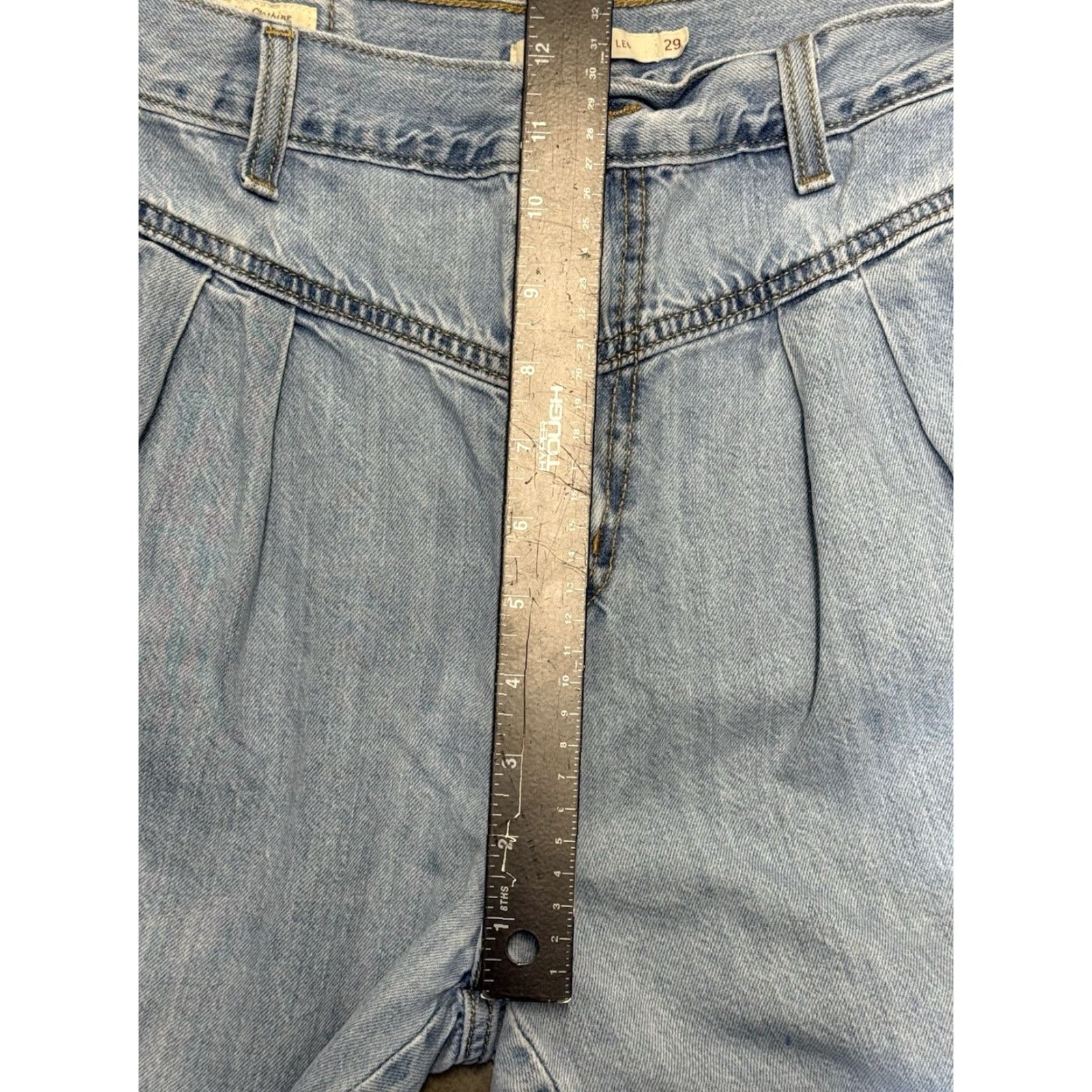 Levi's VINTAGE Levi’s Premium Big E 80s Balloon Leg Jeans Cropped Women Size 29 Blue 100% Cotton Denim High Rise Pockets Zipper Button Size 29" - 5 Thumbnail