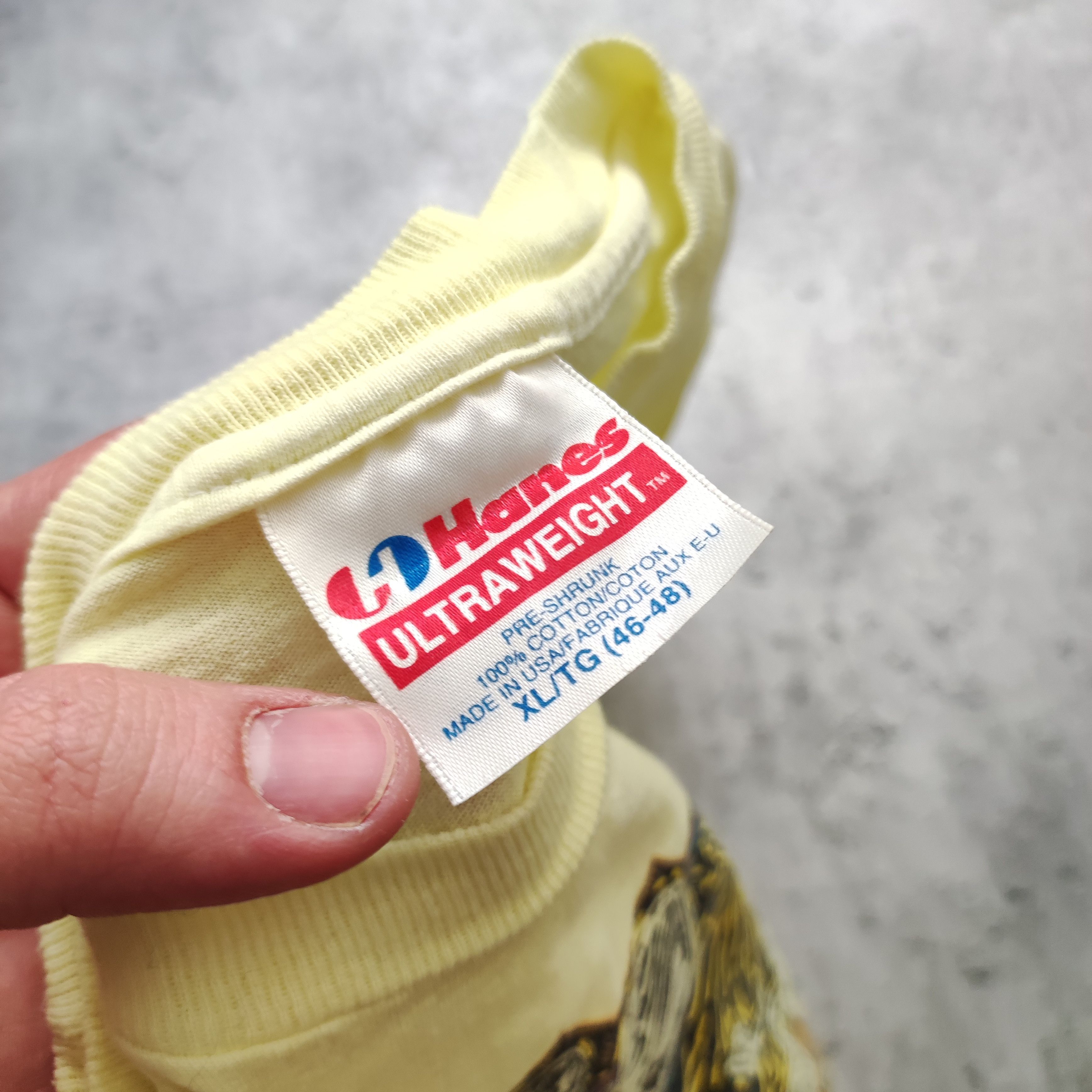 Band Tees × Vintage RARE 1991 Limited Planet Drum Light Yellow Band Promo Tee Size US XL / EU 56 / 4 - 8 Thumbnail