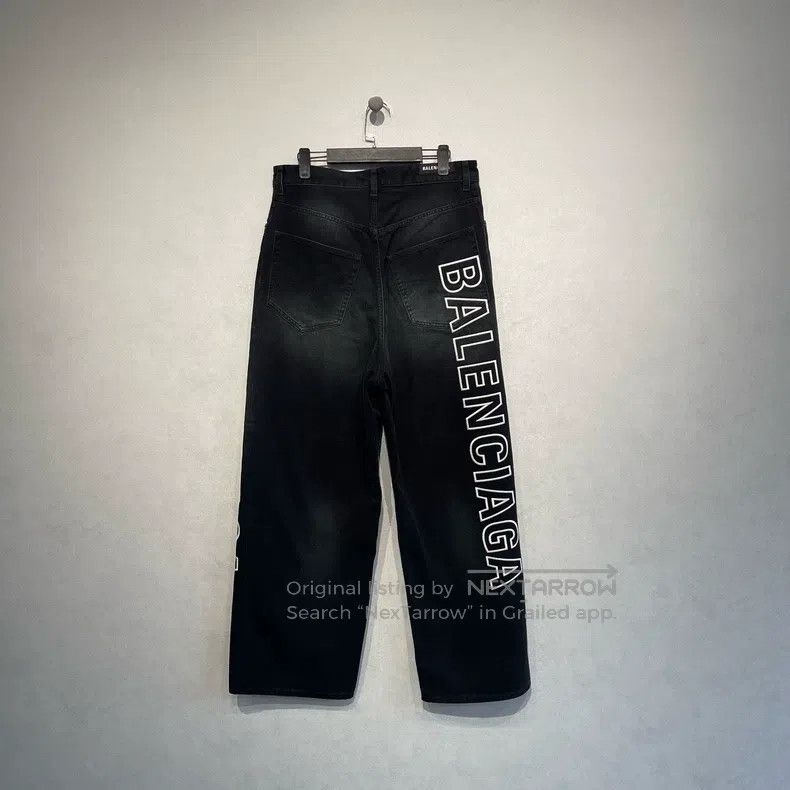 Balenciaga Balenciaga size S Large Logo Embroidered Jeans Size US 27 - 2 Thumbnail