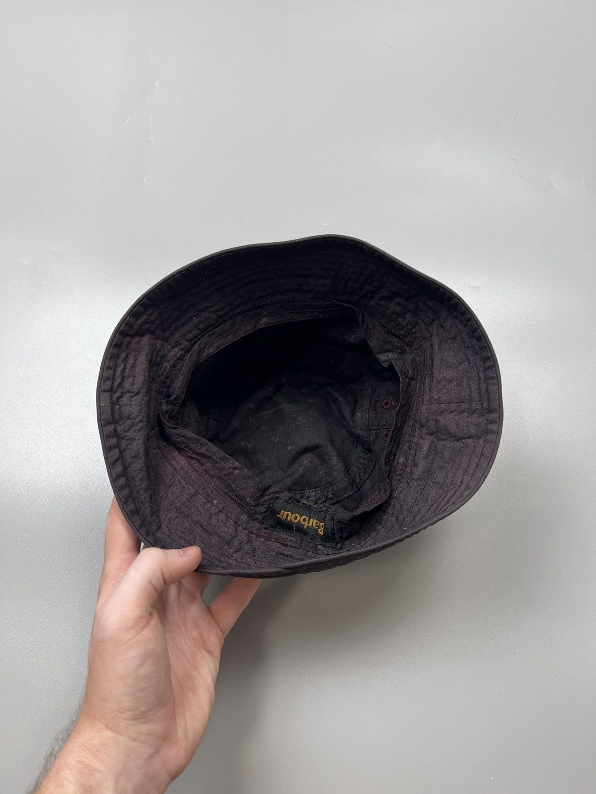 Barbour Barbour Purple Waxed Bucket Hat (Y0482) Size ONE SIZE - 7 Thumbnail