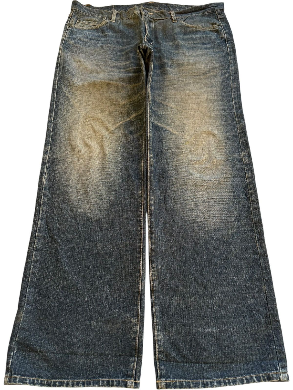 Japanese Brand Vintage Japanese Brand Rusty Mud Wash Distress Baggy Jeans Size US 40 / EU 56 - 1 Thumbnail