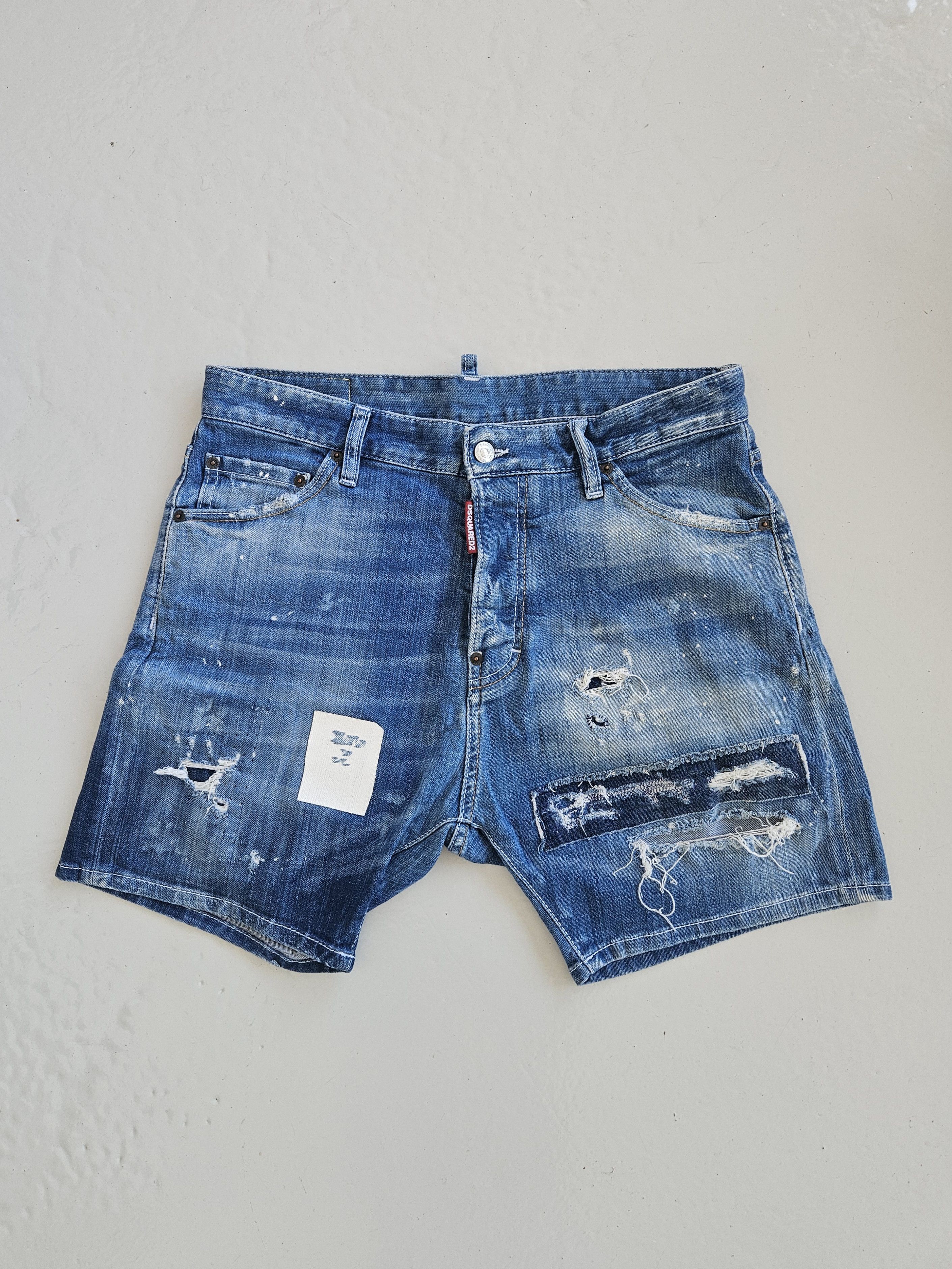 Dsquared2 Dsquared2 square crotch short distressed denim Size US 32 / EU 48 - 1 Thumbnail