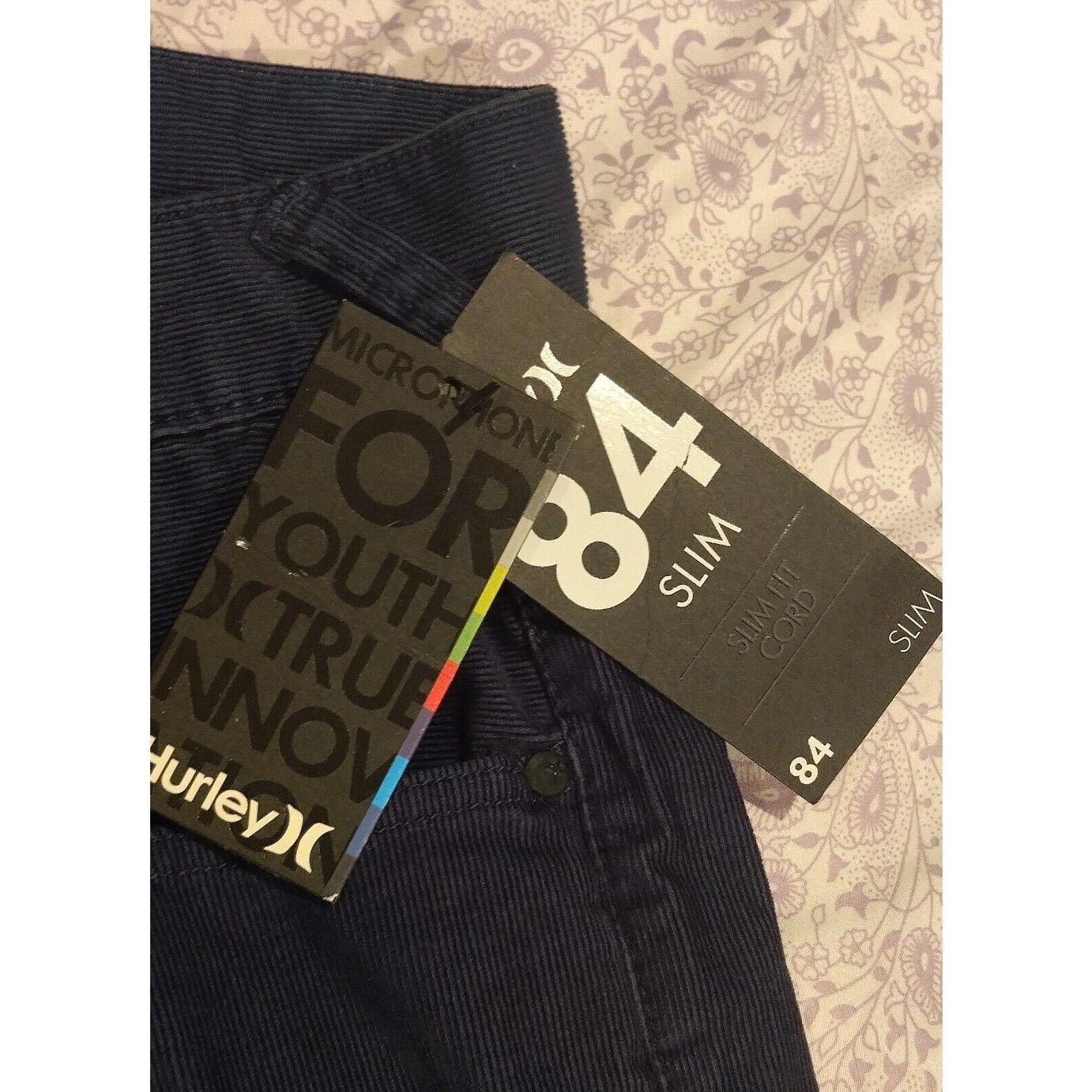 Hurley Hurley '84 Slim Fit Corduroy Pants 38x32 Blue Straight Leg Size US 38 / EU 54 - 5 Thumbnail
