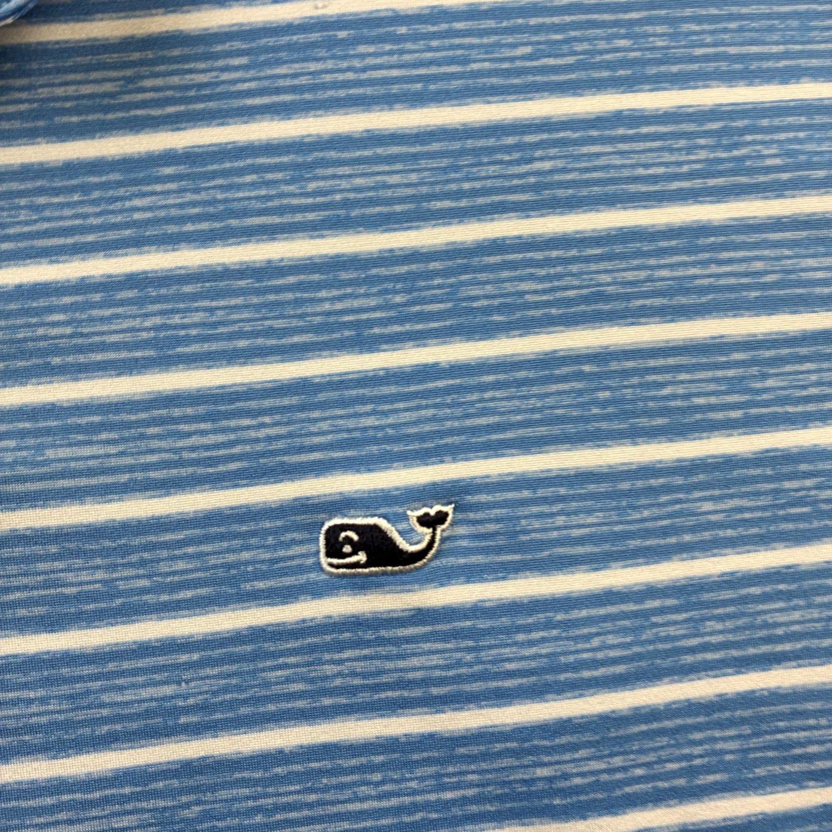 Vineyard Vines Vineyard Vines Polo Shirt Mens XL Blue Striped Golf Performance Short Sleeve Mulit-Label Logo Casual Activewear Shirt Size US XL / EU 56 / 4 - 4 Thumbnail