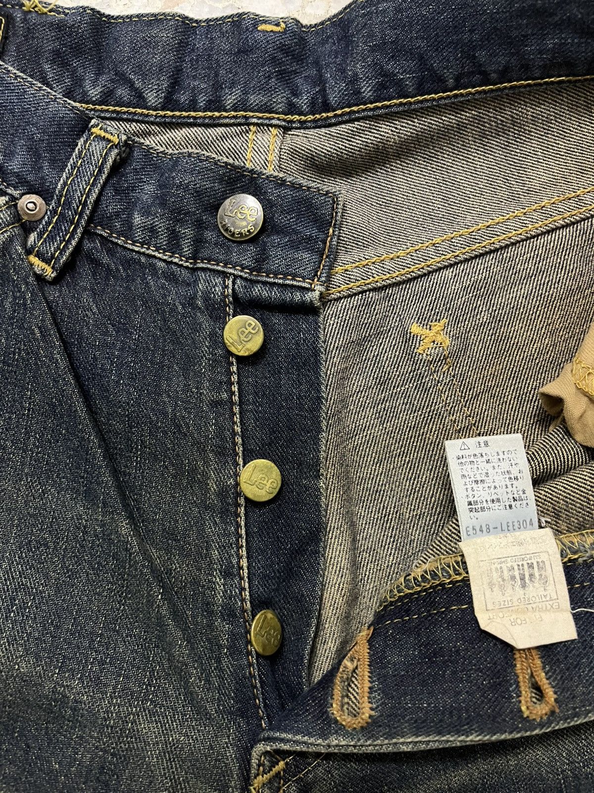 Lee × Vintage Vintage distressed LEE rider half selvedge denim Size US 30 / EU 46 - 6 Thumbnail