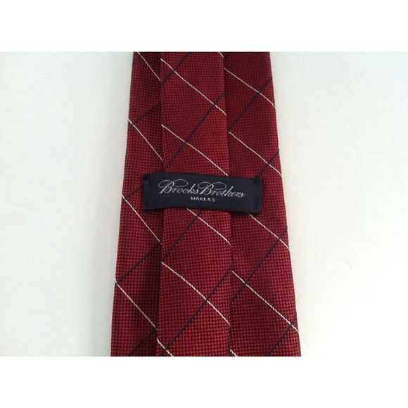 Brooks Brothers BROOKS BROTHERS MENS NEW DARK RED 100%SILK TIE WIDTH: 3 5/8" Size ONE SIZE - 2 Thumbnail