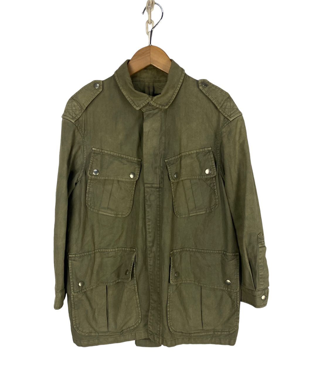 image of Military Unisexarmy Fashion Multipocket Jacket in Green, Women's (Size Medium)