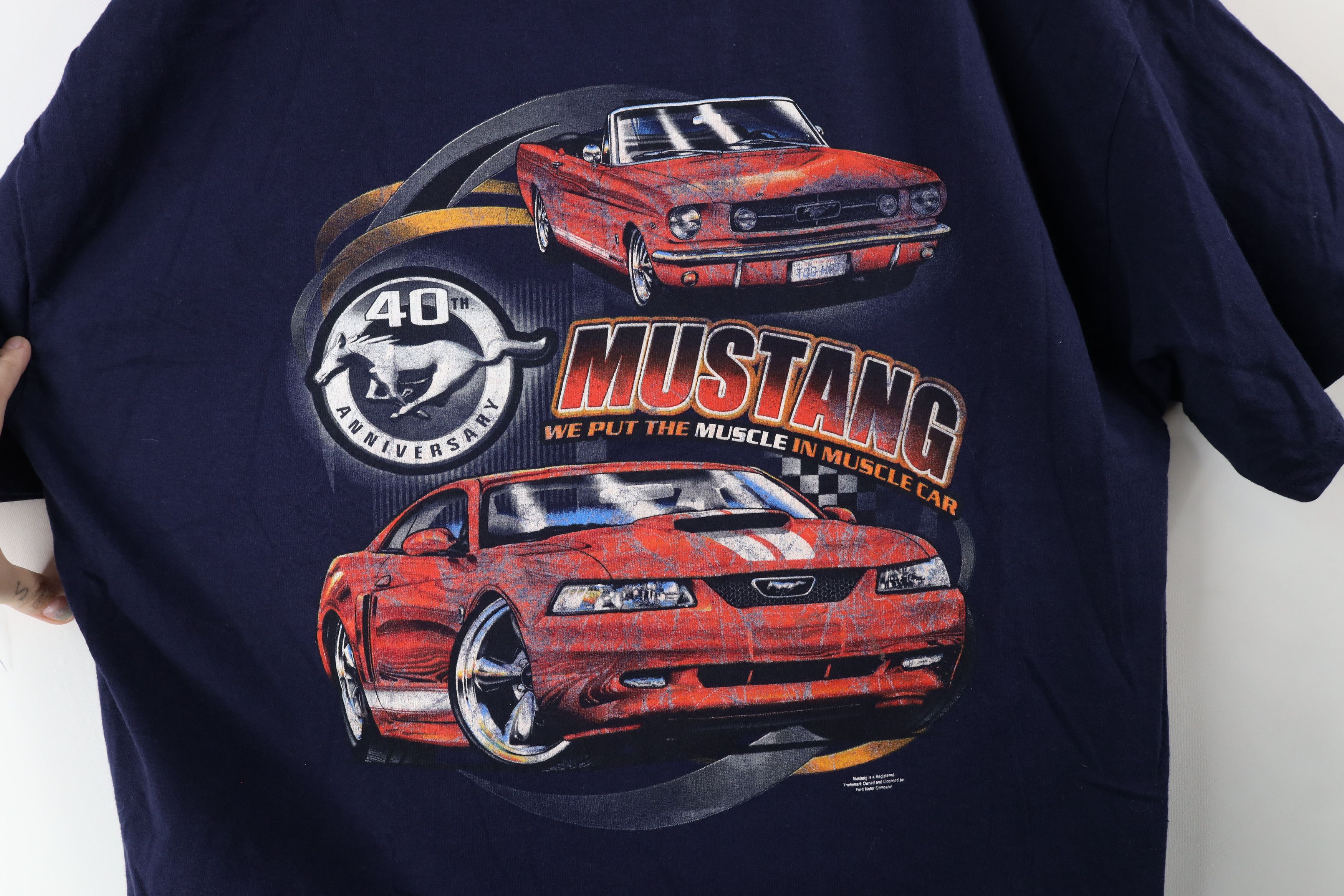Vintage Vintage Y2K Ford Motor Company Anniversary Mustang T-Shirt Size US XXL / EU 58 / 5 - 4 Thumbnail