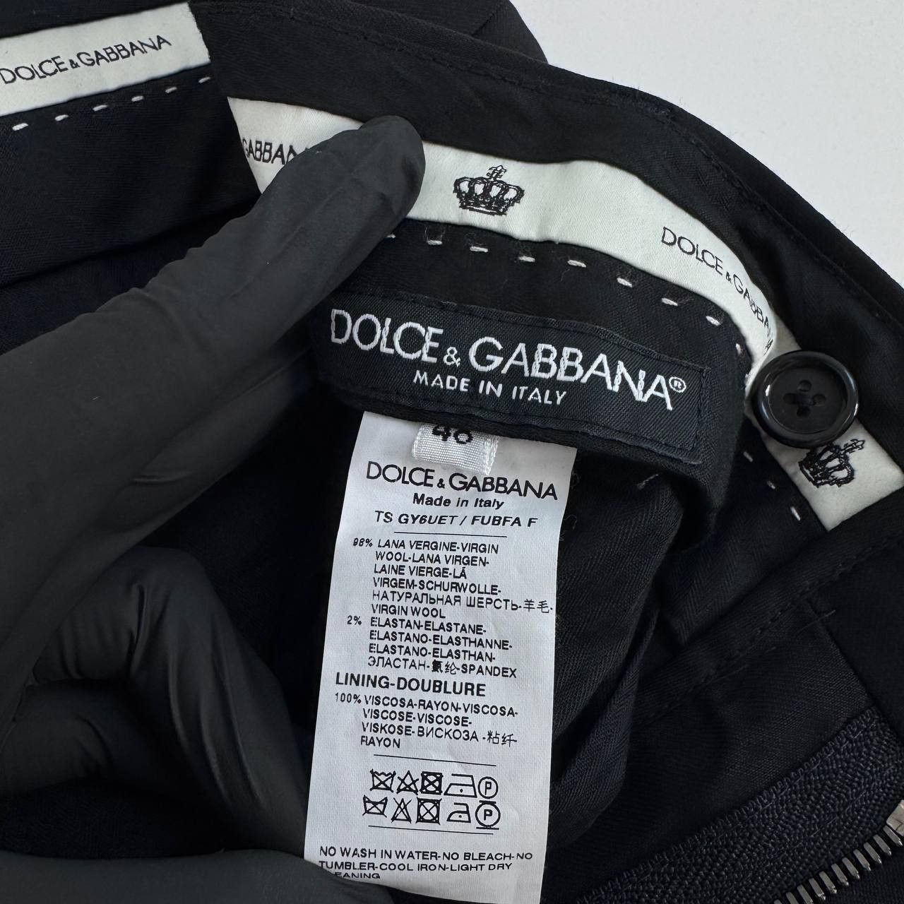 Dolce & Gabbana Dolce Gabbana Pleated Pants Black Virgin Wool Size 48 M Size US 32 / EU 48 - 5 Thumbnail