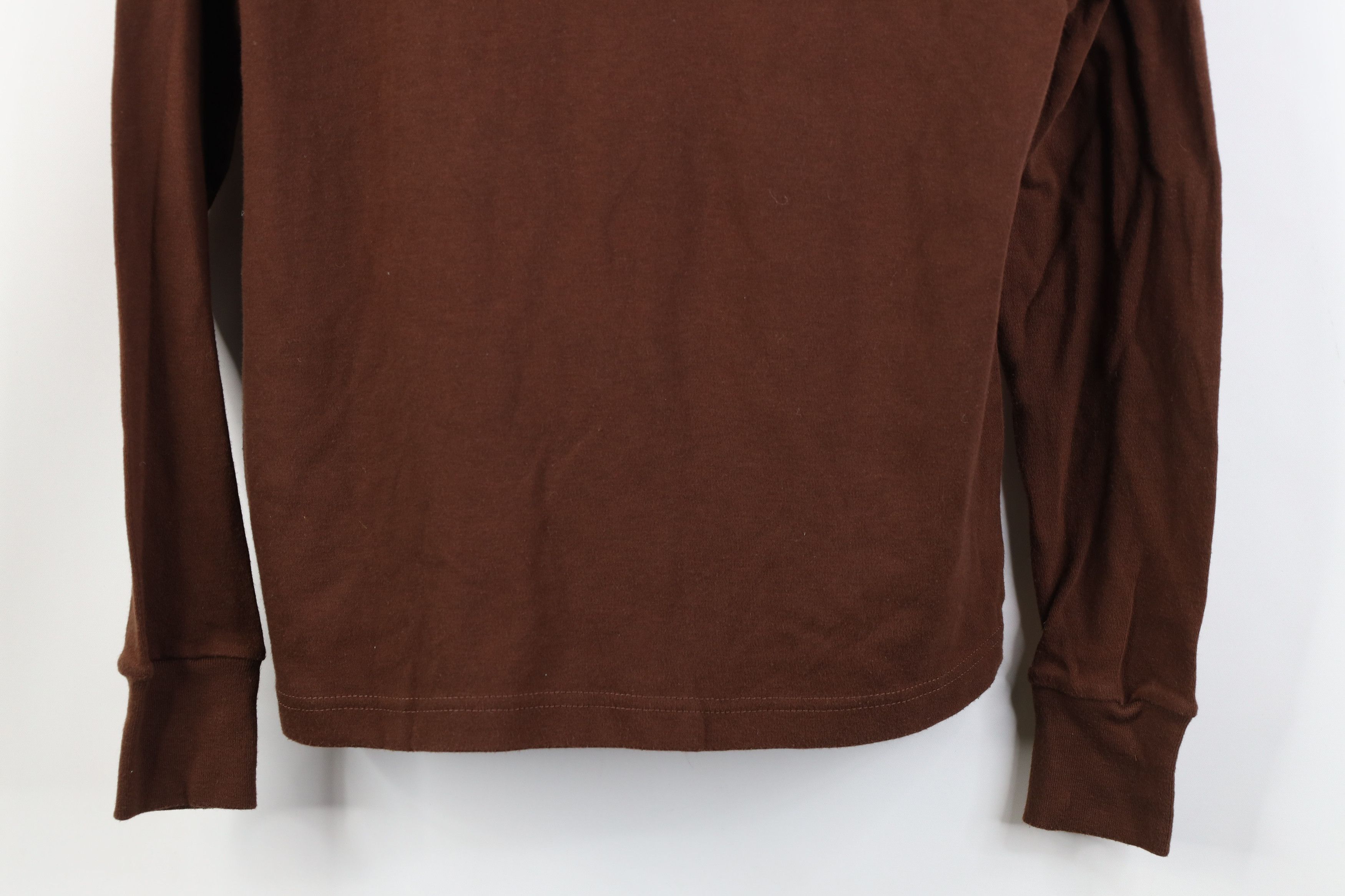 Vintage Vintage 90s Streetwear Long Sleeve Turtleneck T-Shirt Brown Size L / US 10 / IT 46 - 3 Thumbnail