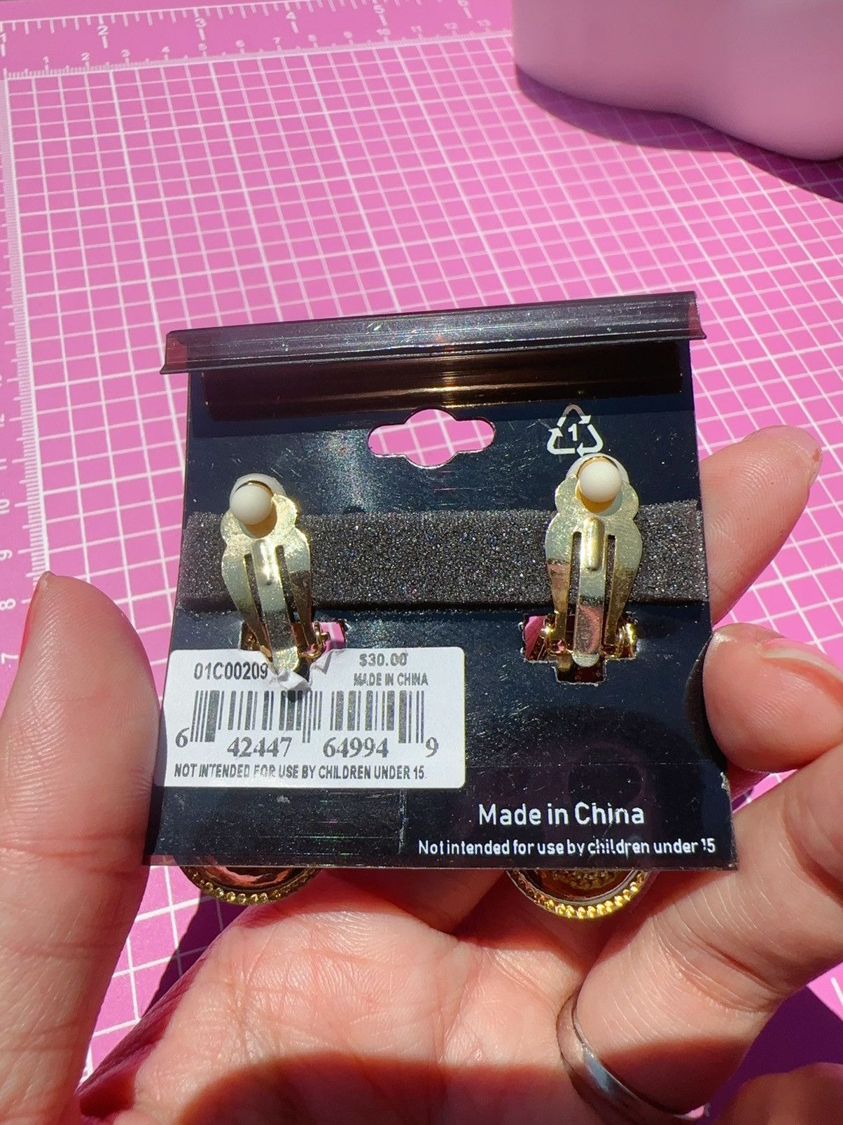 Anne Klein Anne Klein gold tone beige cream reflective amber double Size ONE SIZE - 6 Thumbnail