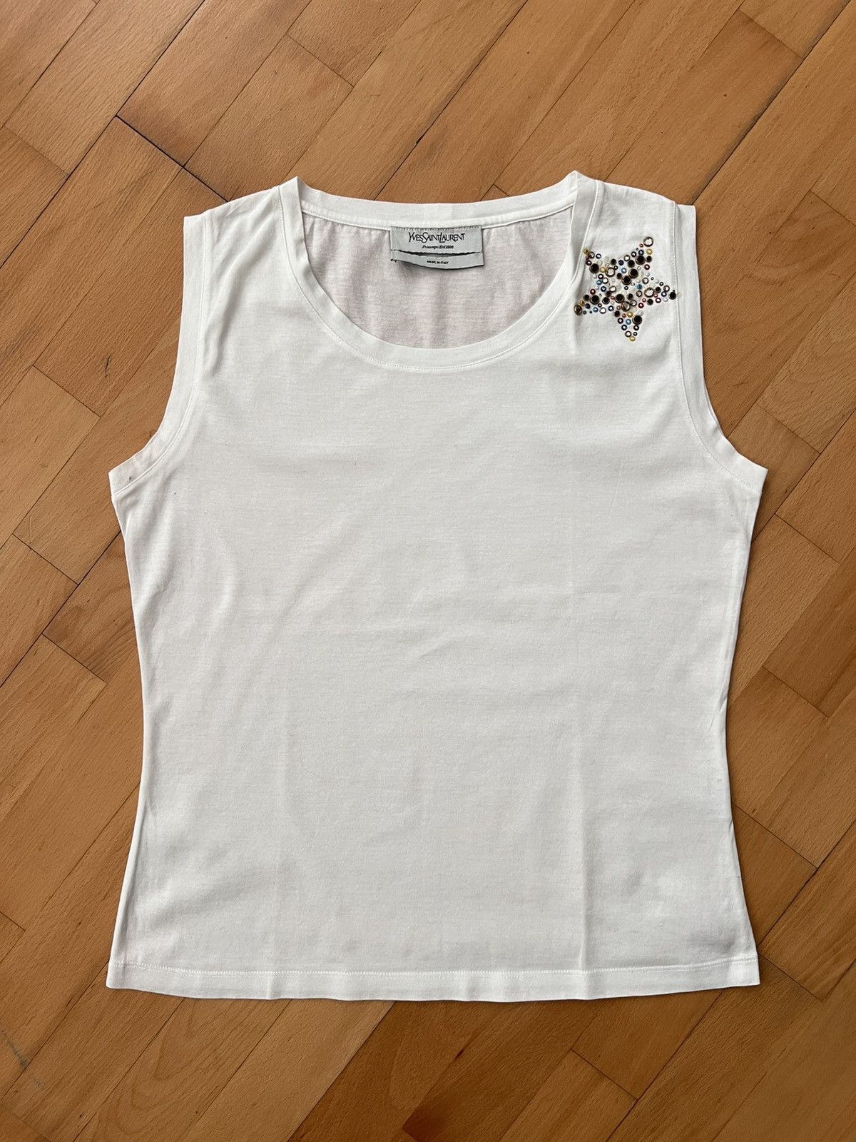 Yves Saint Laurent Yves Saint Laurent ss 2008 star tank top Size L / US 10 / IT 46 - 1 Thumbnail