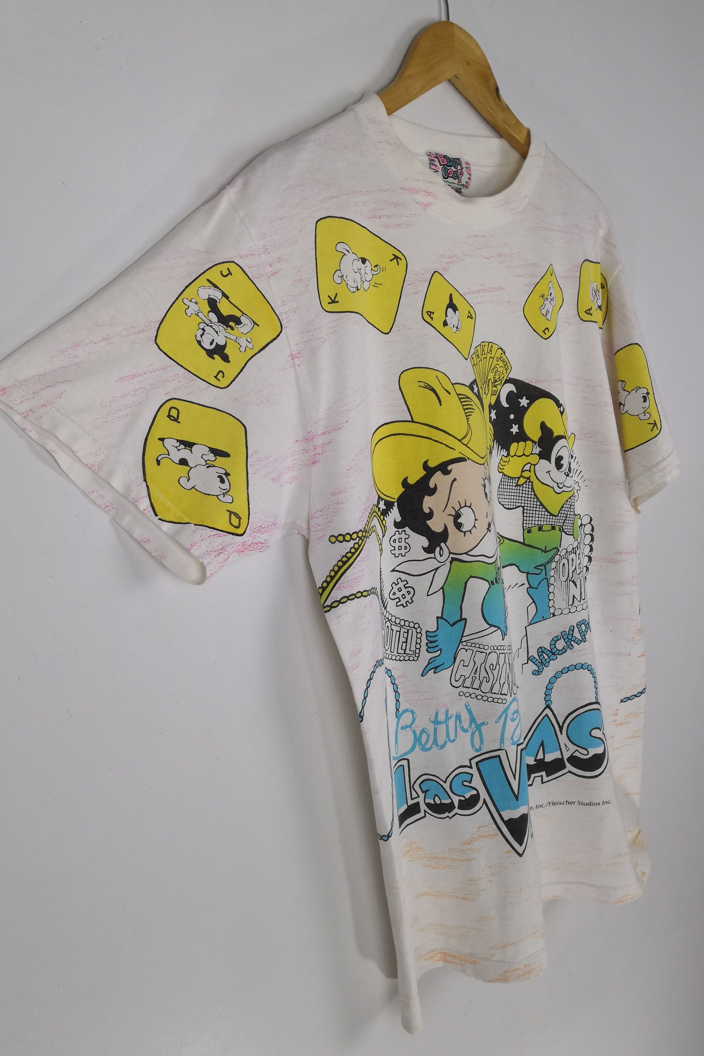 Vintage Vintage 90s Betty Boop Las Vegas Overprint T-Shirt Size US L / EU 52-54 / 3 - 3 Thumbnail