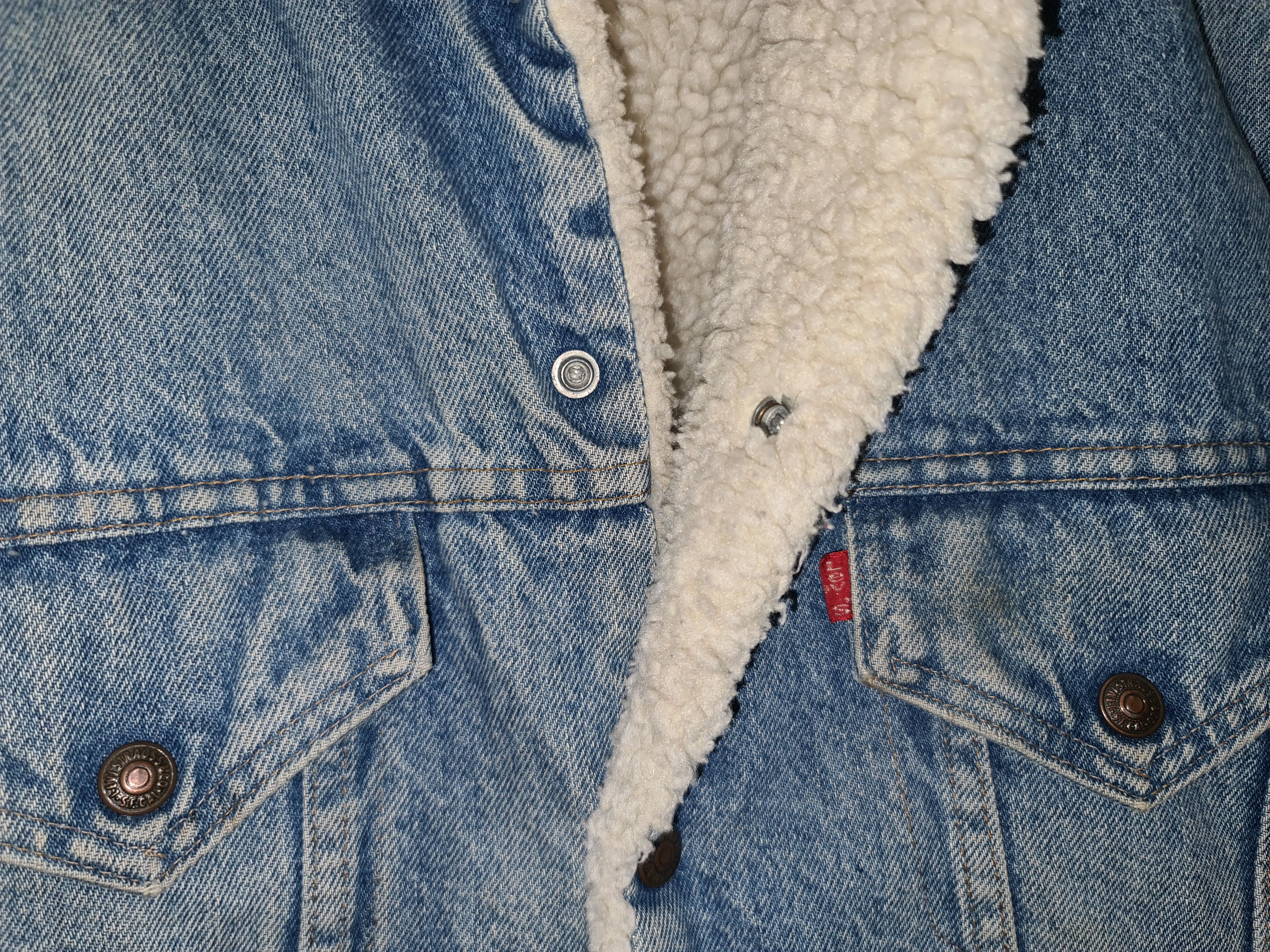 Levi's Vintage Clothing 90s RARE VINTAGE LEVIS SHERPA TRUCKER JACKET made in USA Size US L / EU 52-54 / 3 - 10 Thumbnail