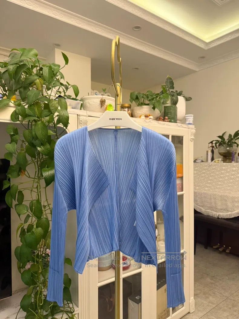 Issey Miyake Issey Miyake Blue Cardigan Coat Size L / US 10 / IT 46 - 1 Thumbnail