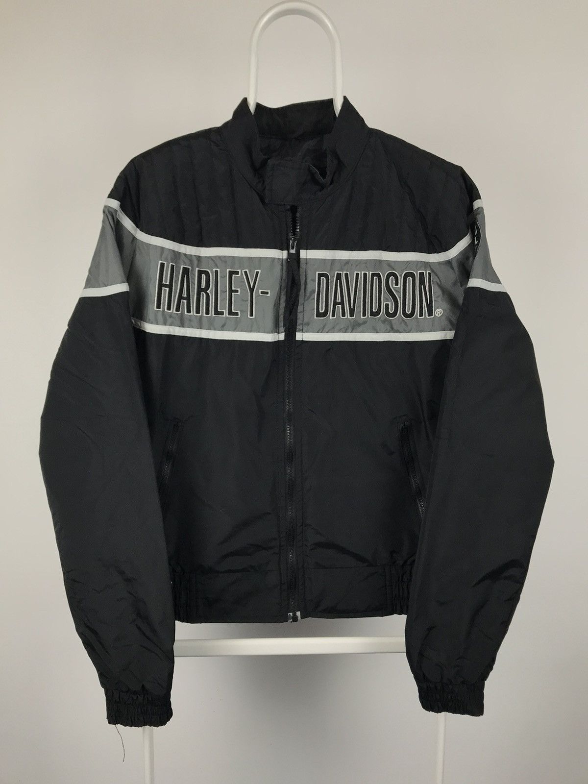 image of Harley Davidson Vintage Men's Nylon Cape Jacket Black (Size Medium)