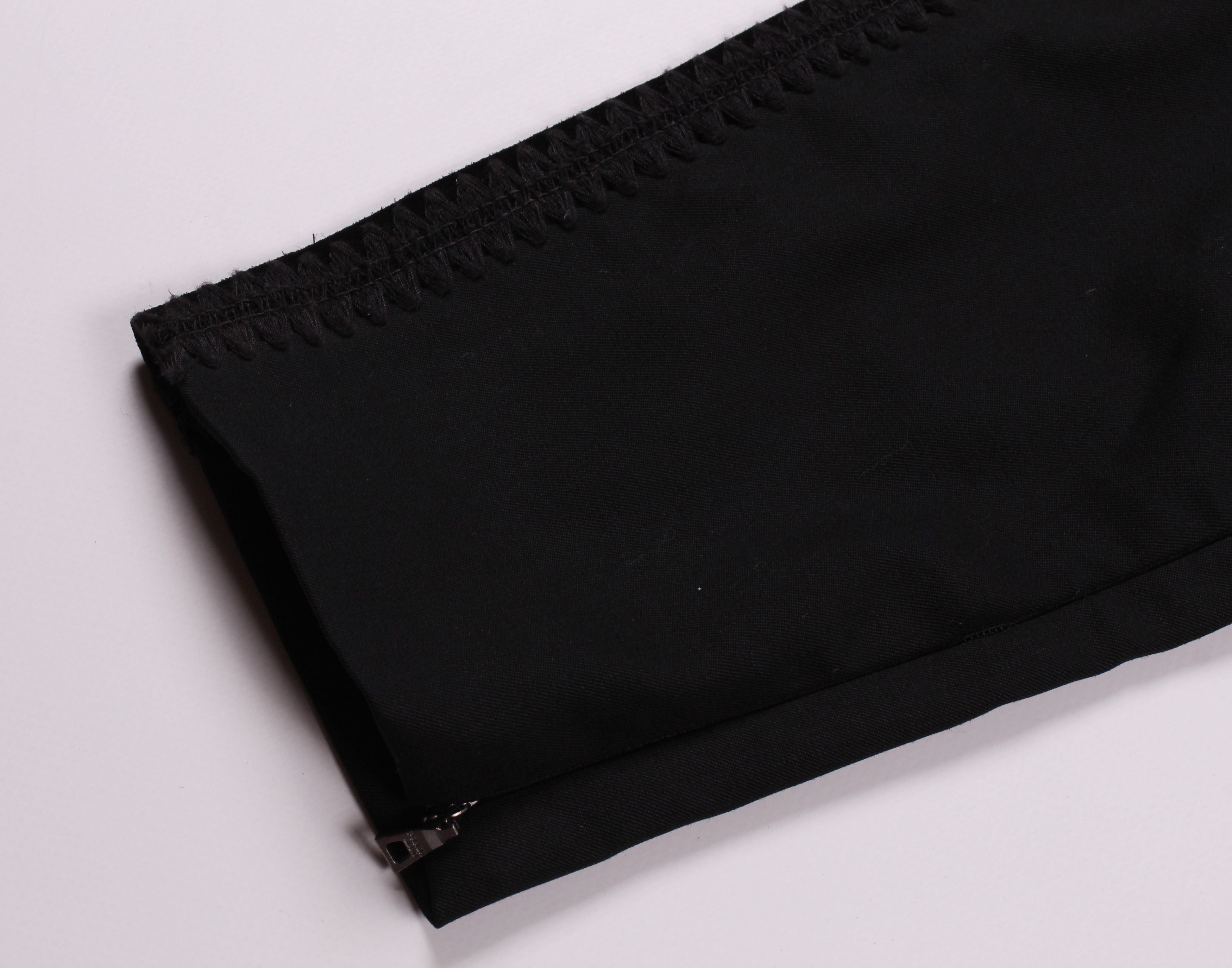 Prada Prada Black Tab Wool Leather Trousers Pants Size 32" / US 10 / IT 46 - 4 Thumbnail