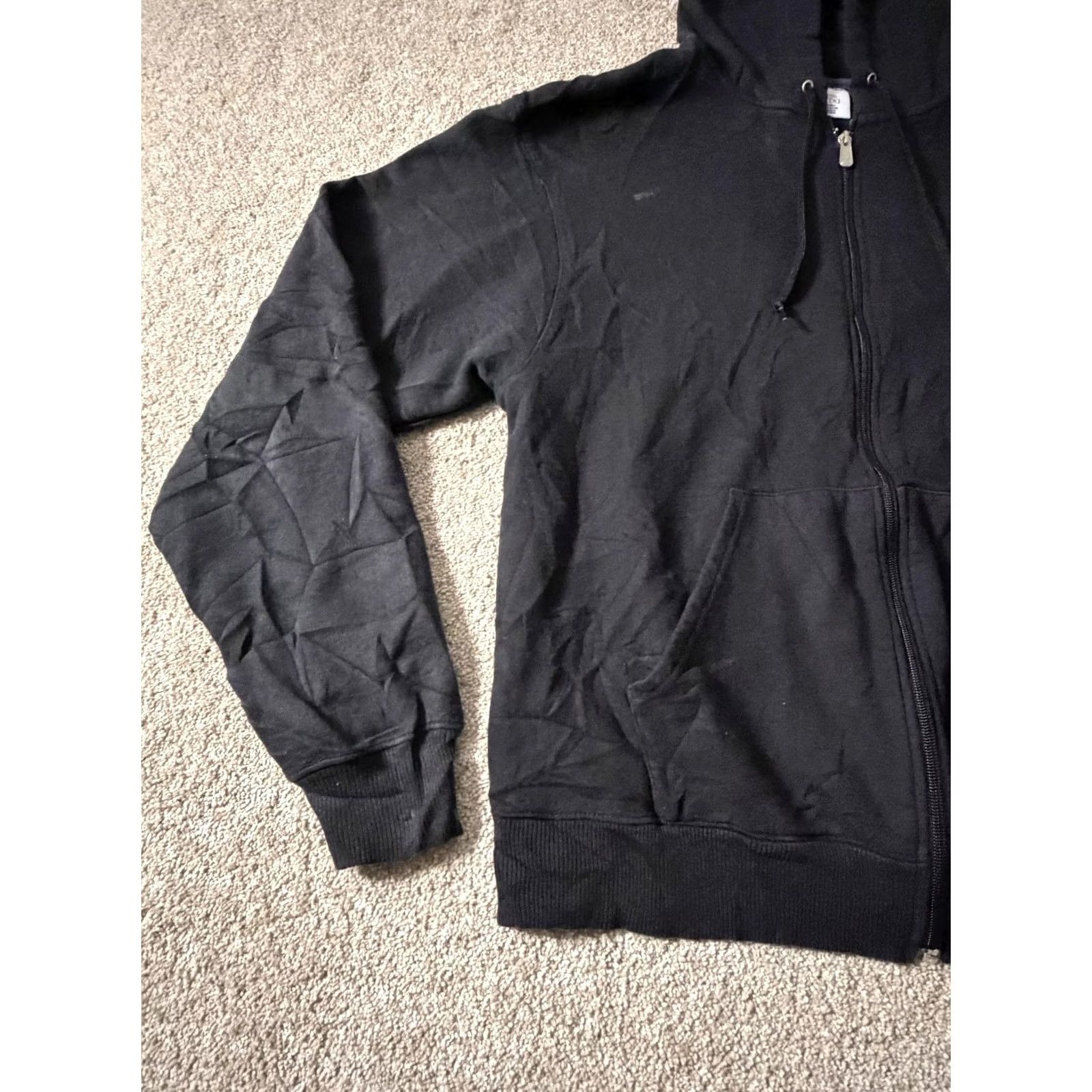 Champion Champion Hoodie Mens M Black Full Zip Eco Authentic Fleece Logo Sweatshirt Size US M / EU 48-50 / 2 - 2 Thumbnail