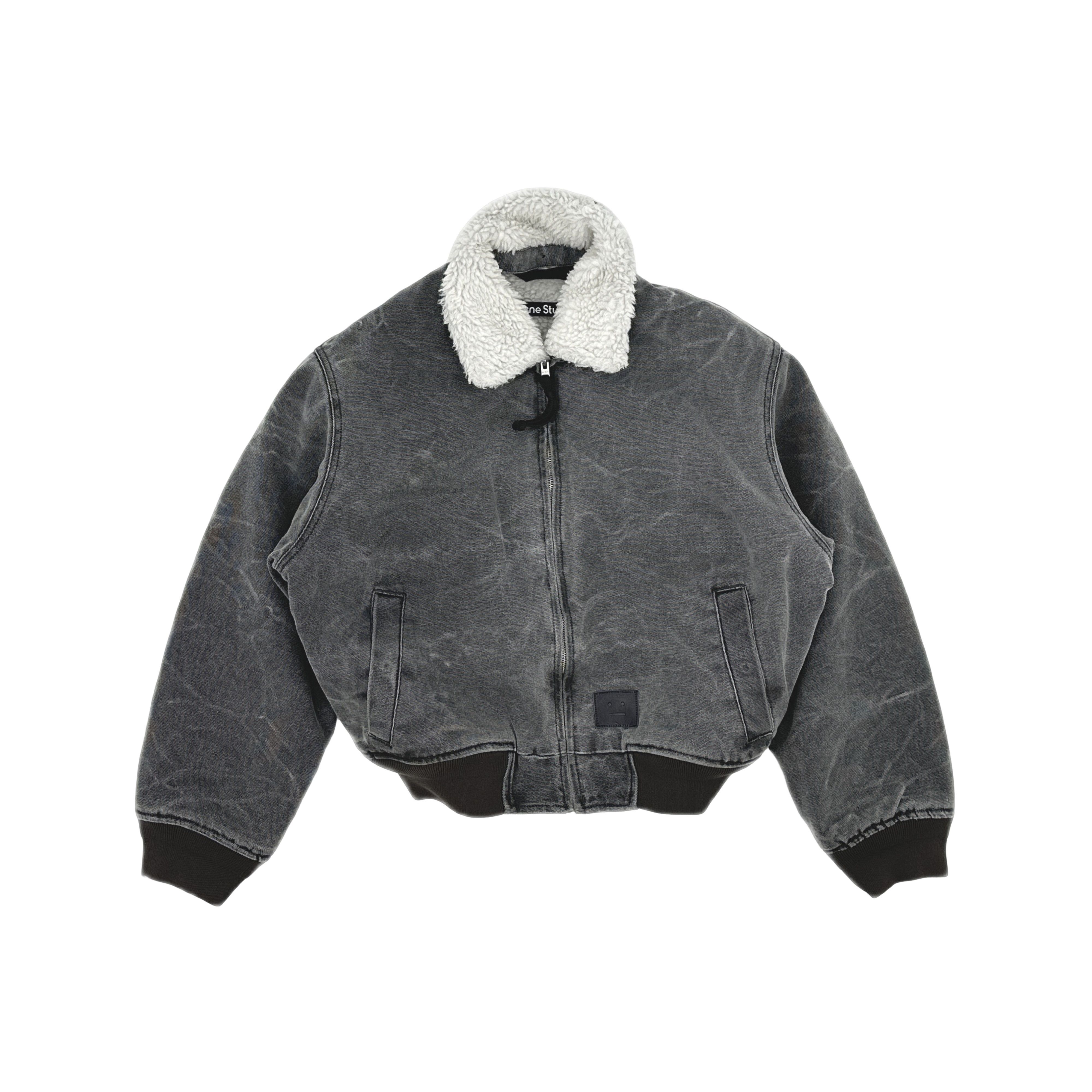 Acne Studios Acne Studios Charcoal Denim Bomber Jacket XXS Size US XXS / EU 40 - 1 Thumbnail
