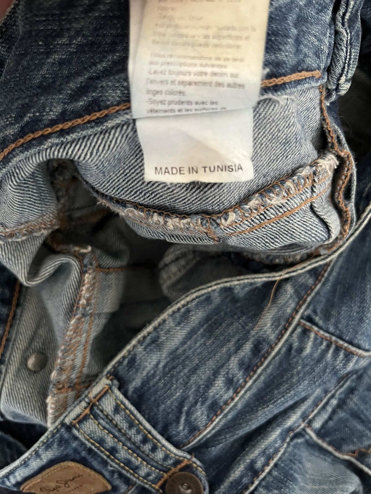Pepe Jeans × Vintage Vintage PEPE Jeans Distressed Denim Pleated Mini Skirt Size 32" / US 10 / IT 46 - 7 Thumbnail