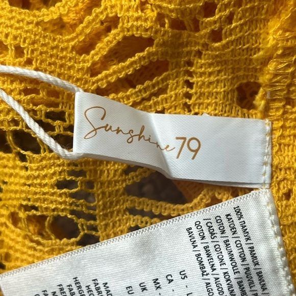 Designer Sunshine 79 crochet swim coverup top Size L / US 10 / IT 46 - 9 Thumbnail