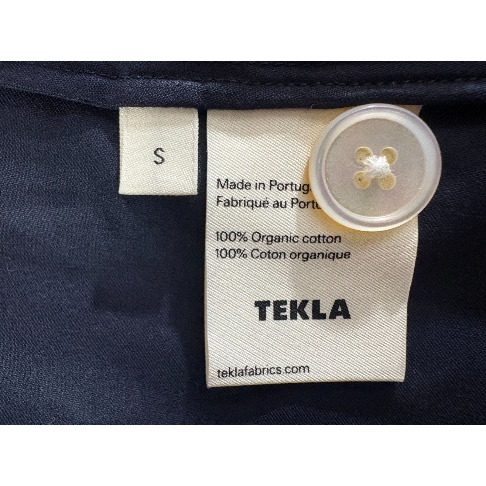 Tekla Tekla Long-Sleeved Pyjama Shirt size S color Navy Sateen NWT Size S / US 4 / IT 40 - 4 Thumbnail