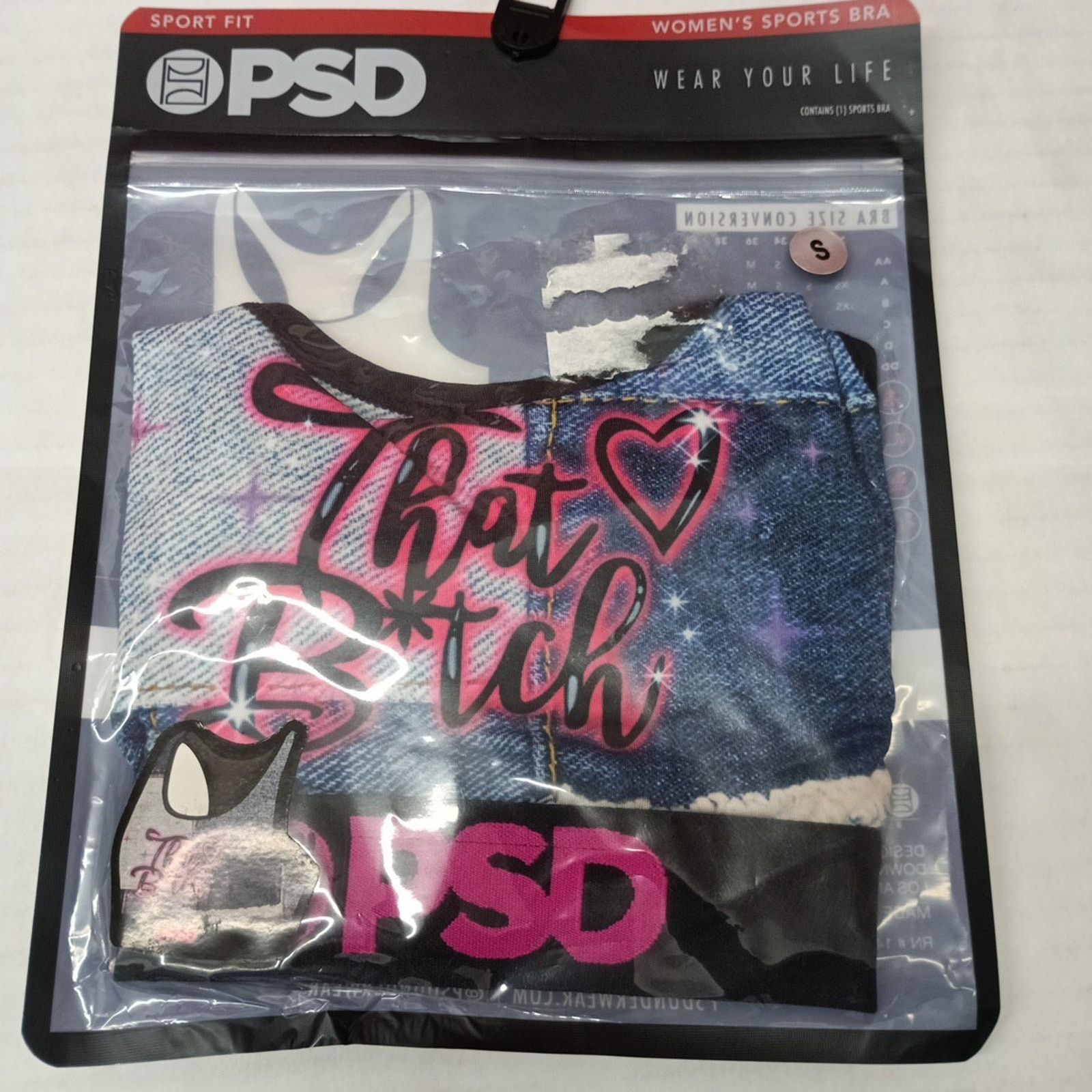 Other PSD That B*tch Sports Bra Patchwork Size S Multicolor NIP Size ONE SIZE - 2 Thumbnail