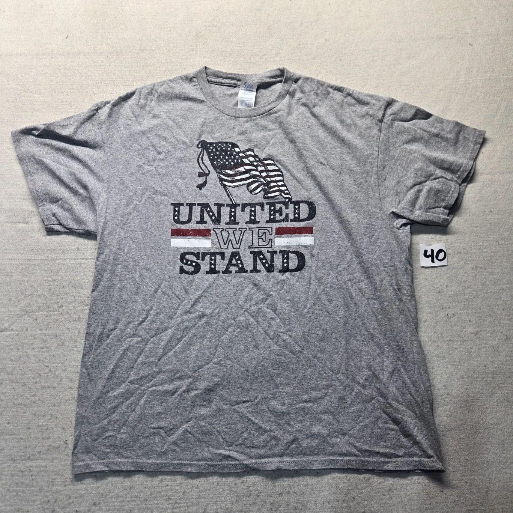 Vintage VINTAGE USA United We Stand Shirt Adult XL Gray Graphic Print Men Size US XL / EU 56 / 4 - 2 Thumbnail