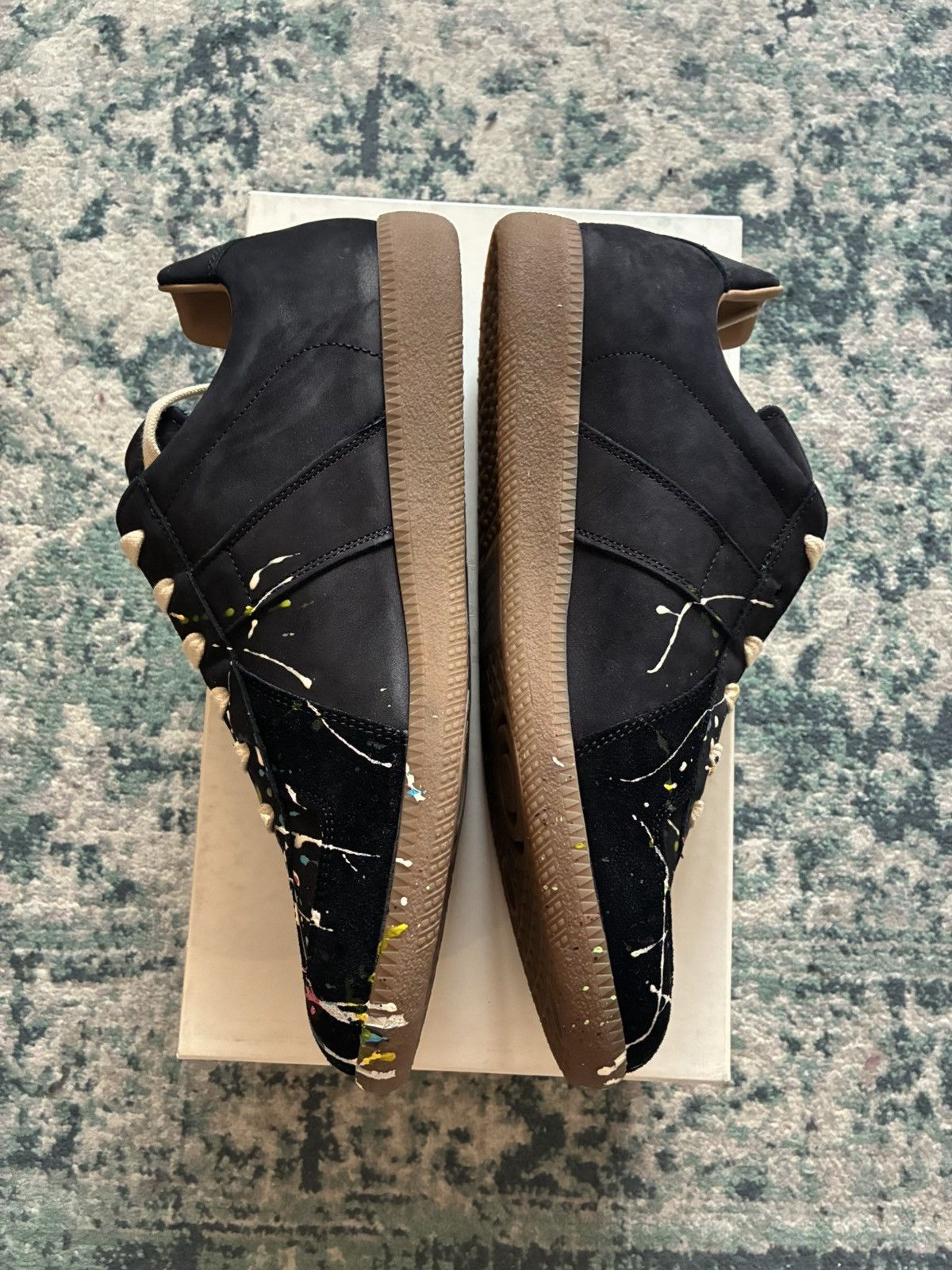 Maison Margiela Replica Paint Splatter Leather Sneakers Size US 10 / EU 43 - 3 Thumbnail