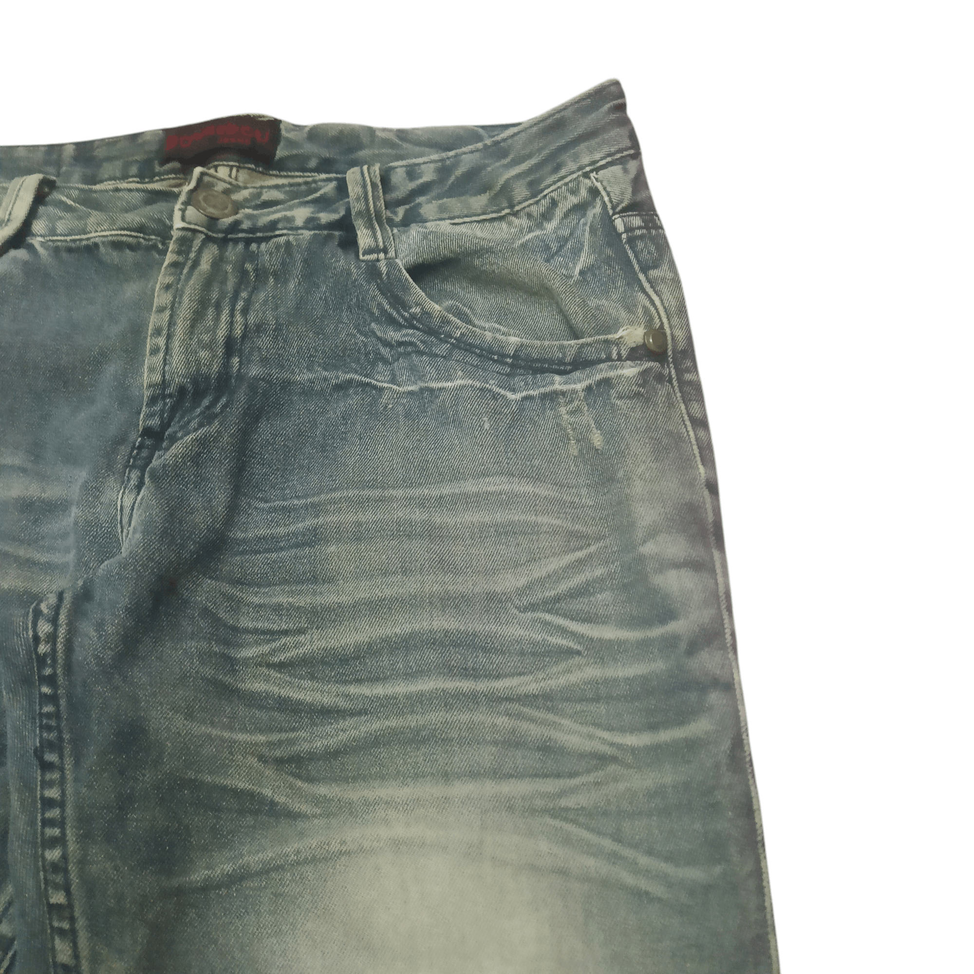 If Six Was Nine Vtg Dowkedow japanese flare jeans Rare Lighting Bolt Design Size US 32 / EU 48 - 4 Thumbnail