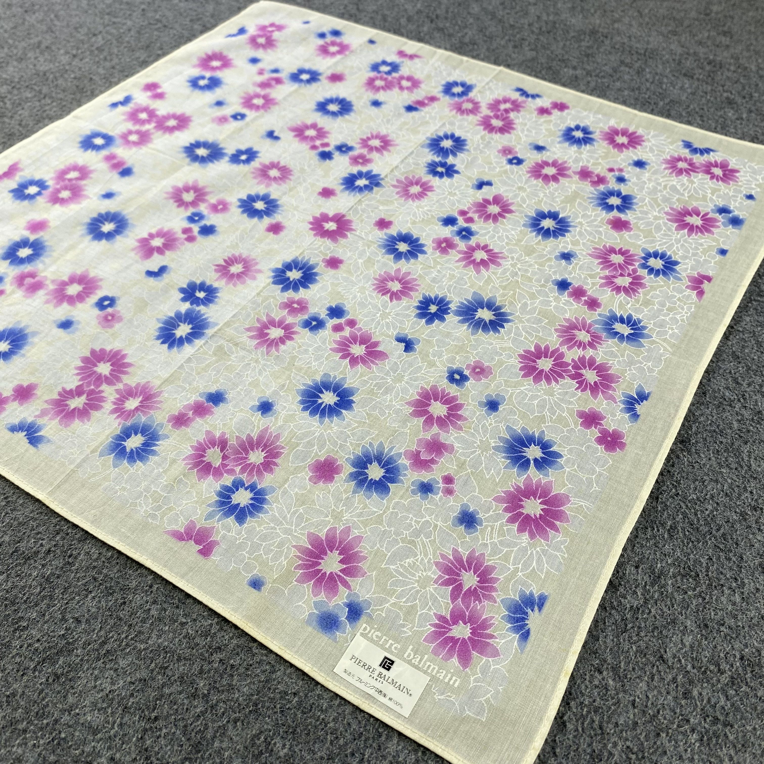 Pierre Balmain × Vintage Pierre Balmain Handkerchief/Neckerchief/Bandana HC590 Size ONE SIZE - 2 Thumbnail
