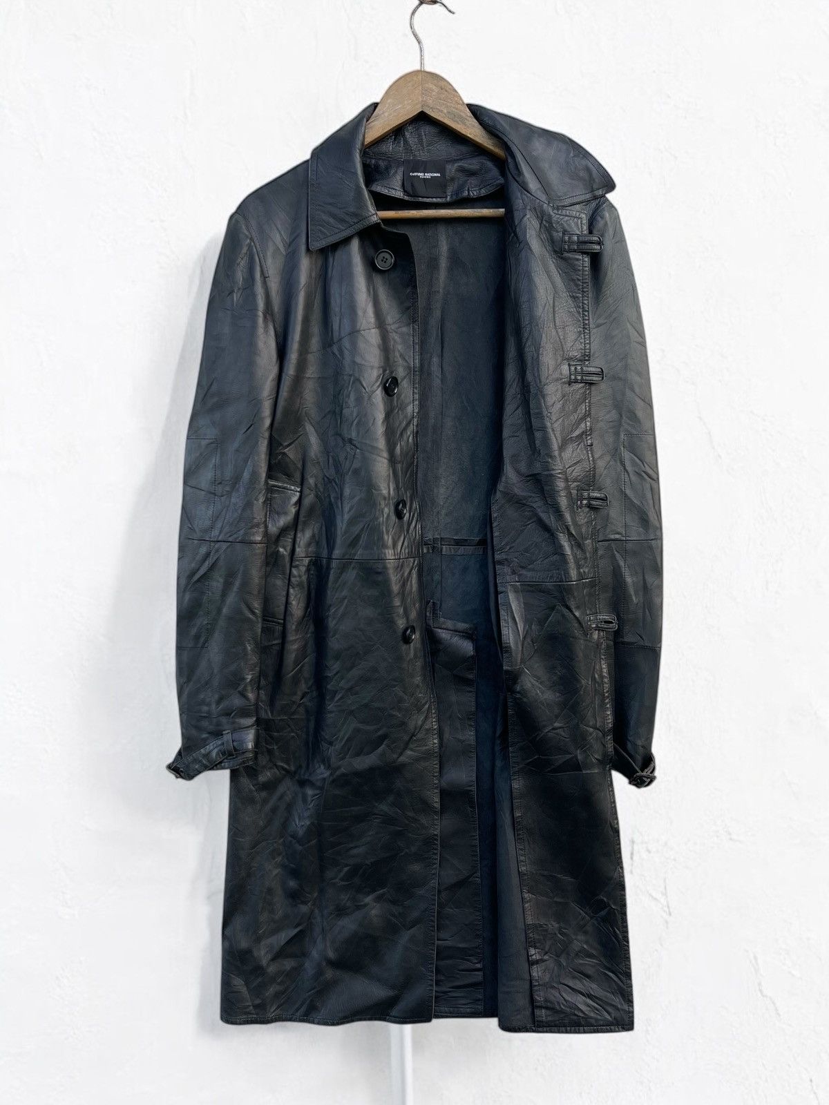 Costume National 🔥RARE🔥 COSTUME NATIONAL HOMME SINGLE BRESTED LEATHER COAT Size US M / EU 48-50 / 2 - 5 Thumbnail