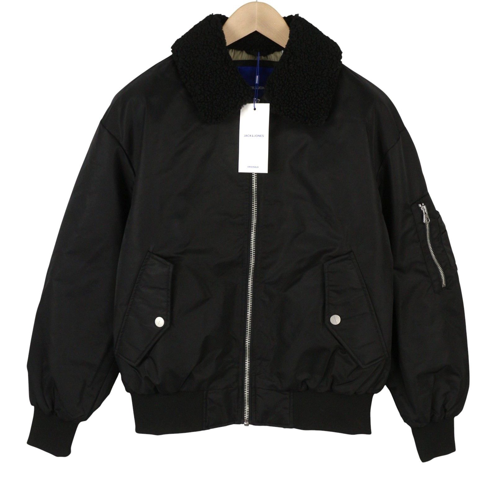 Jack & Jones JORQUEENS BOMBER M Black Oversized Padded Zip 88019 Size US M / EU 48-50 / 2 - 1 Thumbnail