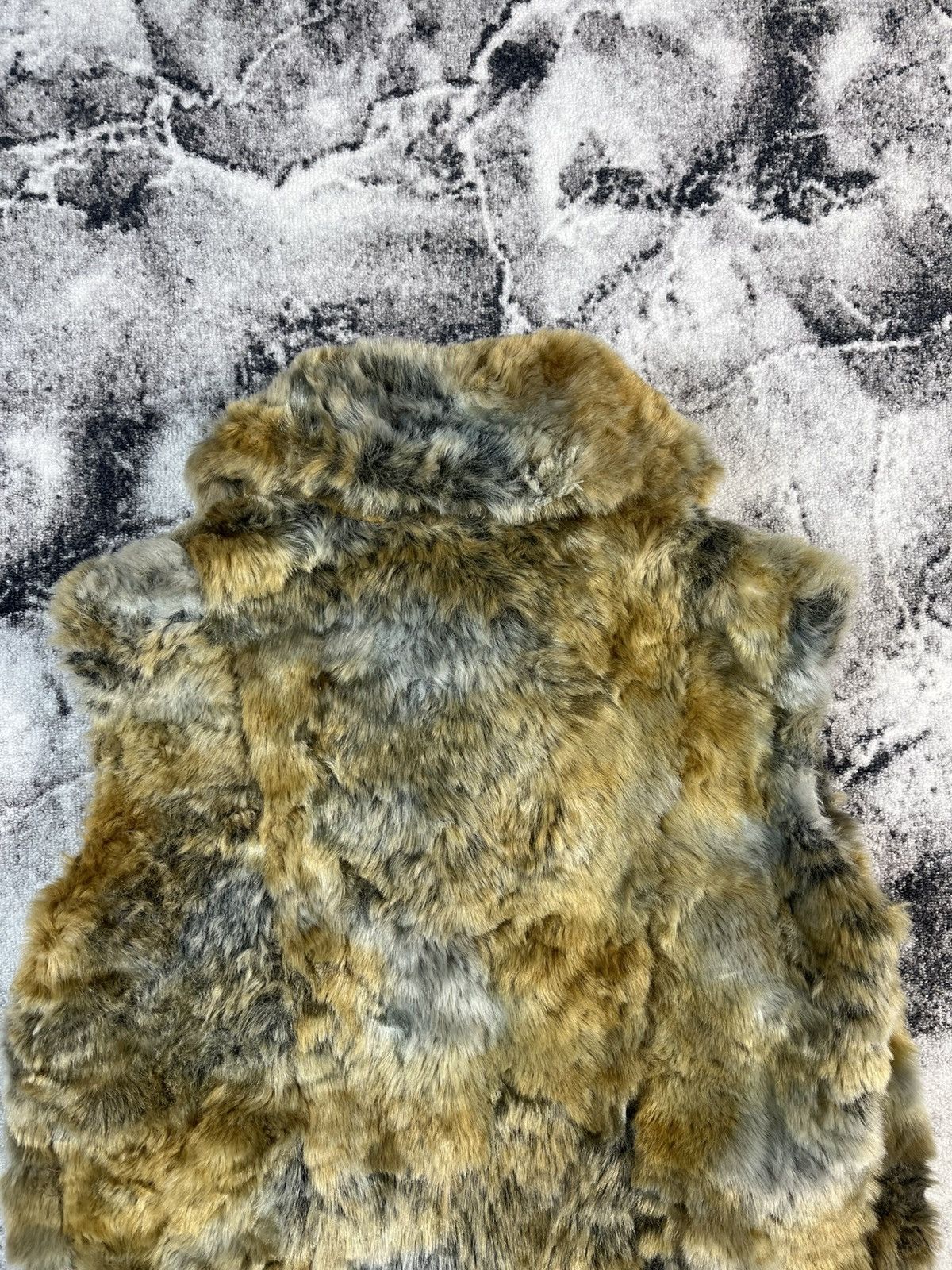 Armani Armani Jeans Faux Fur Vest – Brown Multi – Zip Up – AJ Logo Size M / US 6-8 / IT 42-44 - 16 Thumbnail