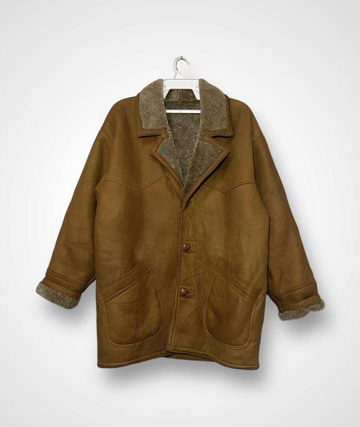 Japanese Brand Roberto Massini Leather Button Up Jacket (10) Size US XL / EU 56 / 4 - 1 Thumbnail