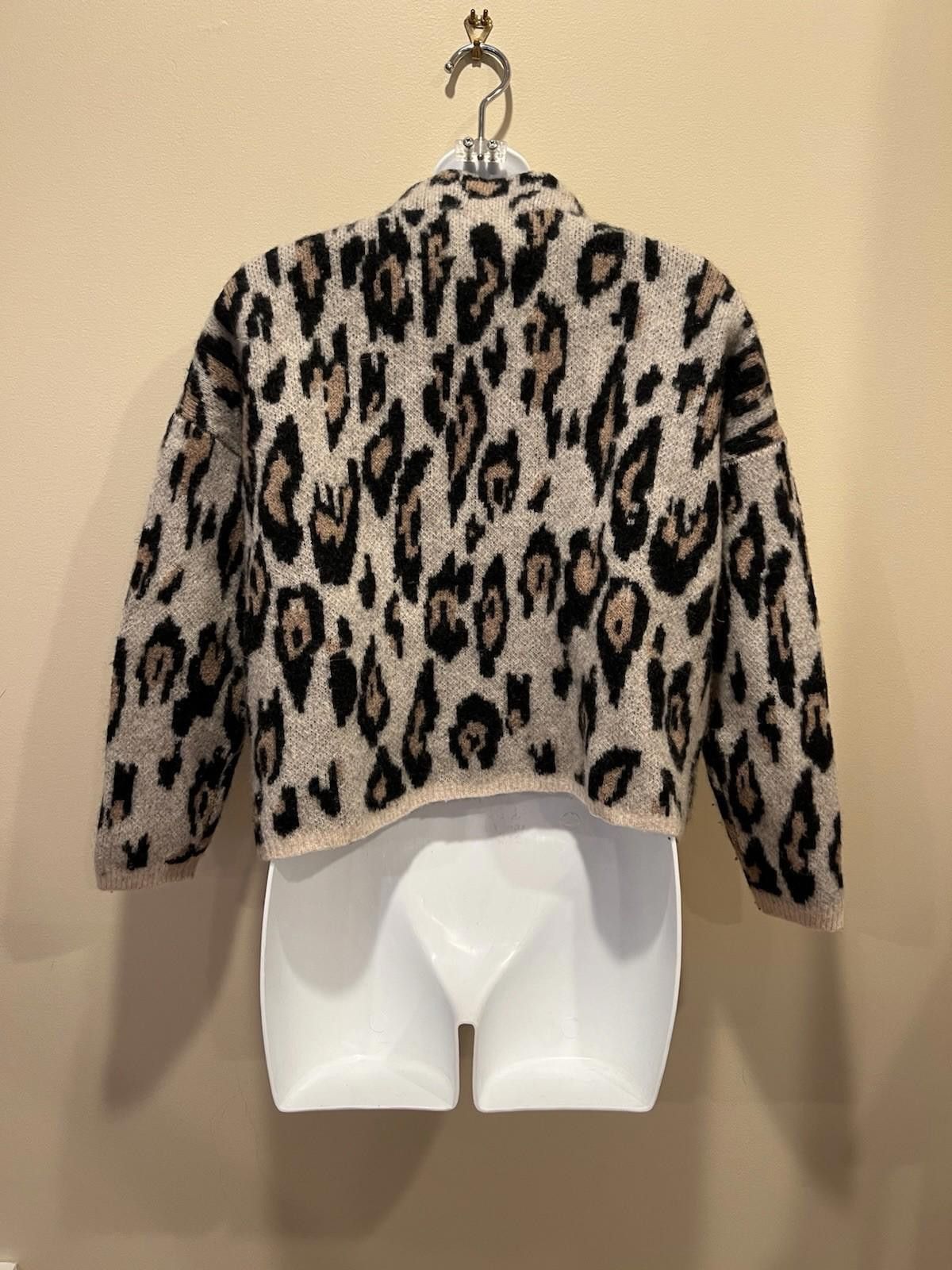 Other PLY Cashmere Leopard Print 100% Cashmere Sweater Womens Size L / US 10 / IT 46 - 2 Thumbnail