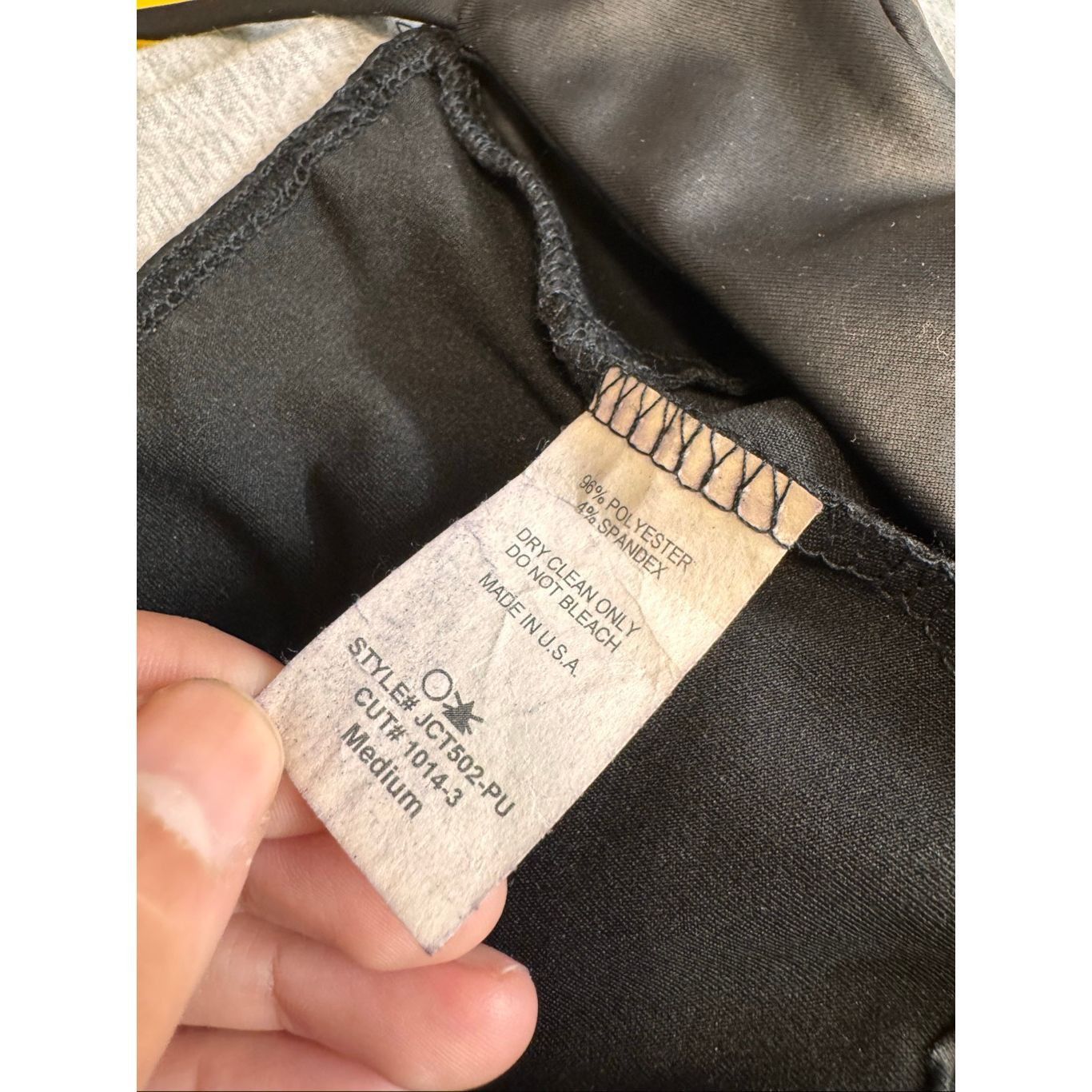 Other Jitren Clothing Black Faux Leather Spaghetti Strap Crop Top – Size Medium NWT Size M / US 6-8 / IT 42-44 - 5 Thumbnail