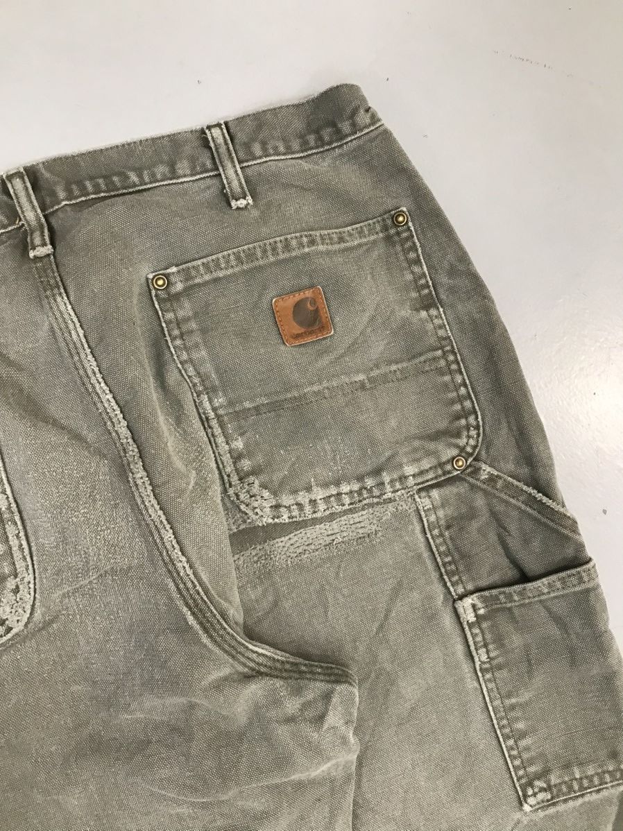 Carhartt Vintage Carhartt B01 moss double knee workwear denim Size US 36 / EU 52 - 9 Thumbnail