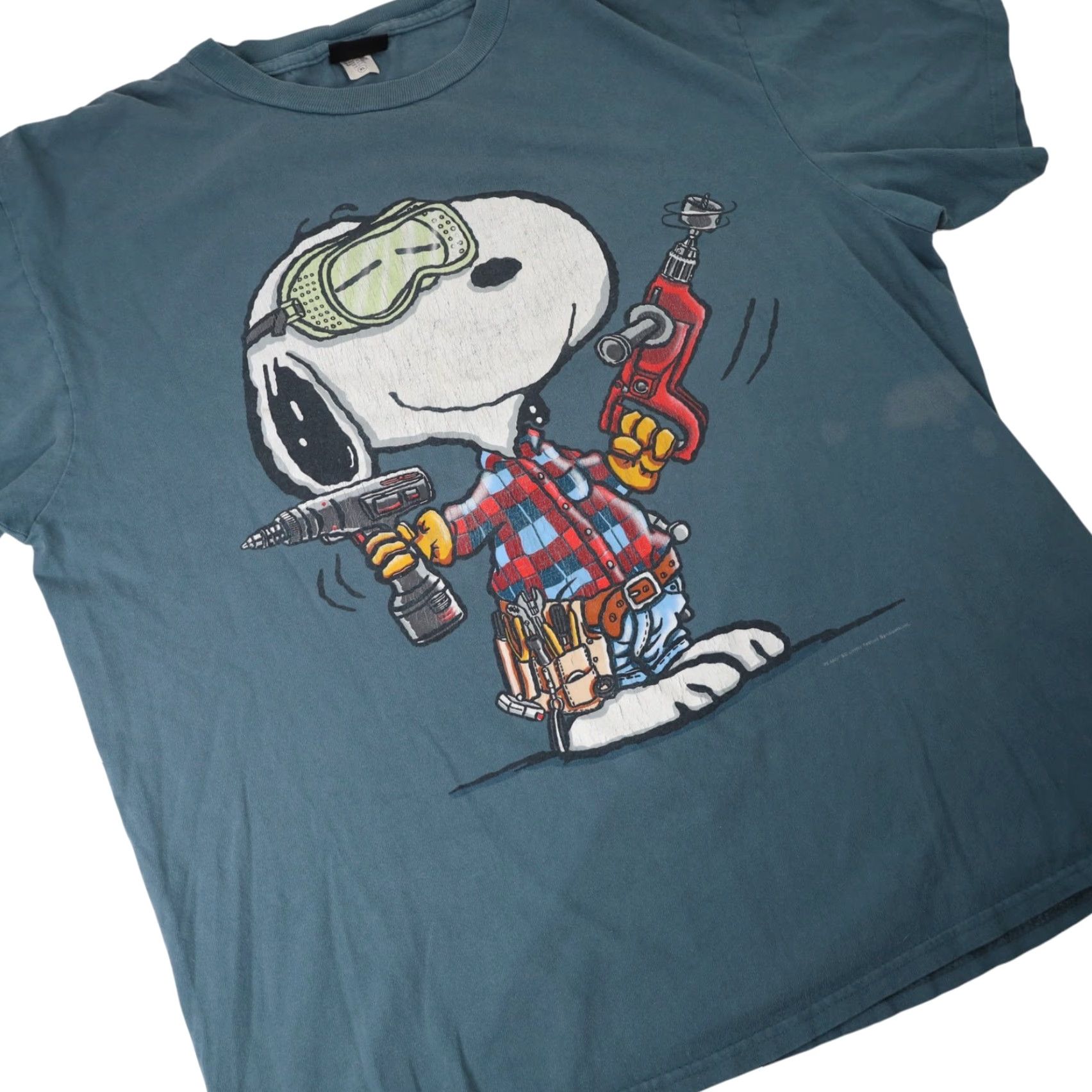 Peanuts VINTAGE Peanuts Snoopy "Real Dogs Don't Need Instructions" Graphic T Shirt Men's XL Blue Shirt Size US XL / EU 56 / 4 - 3 Thumbnail