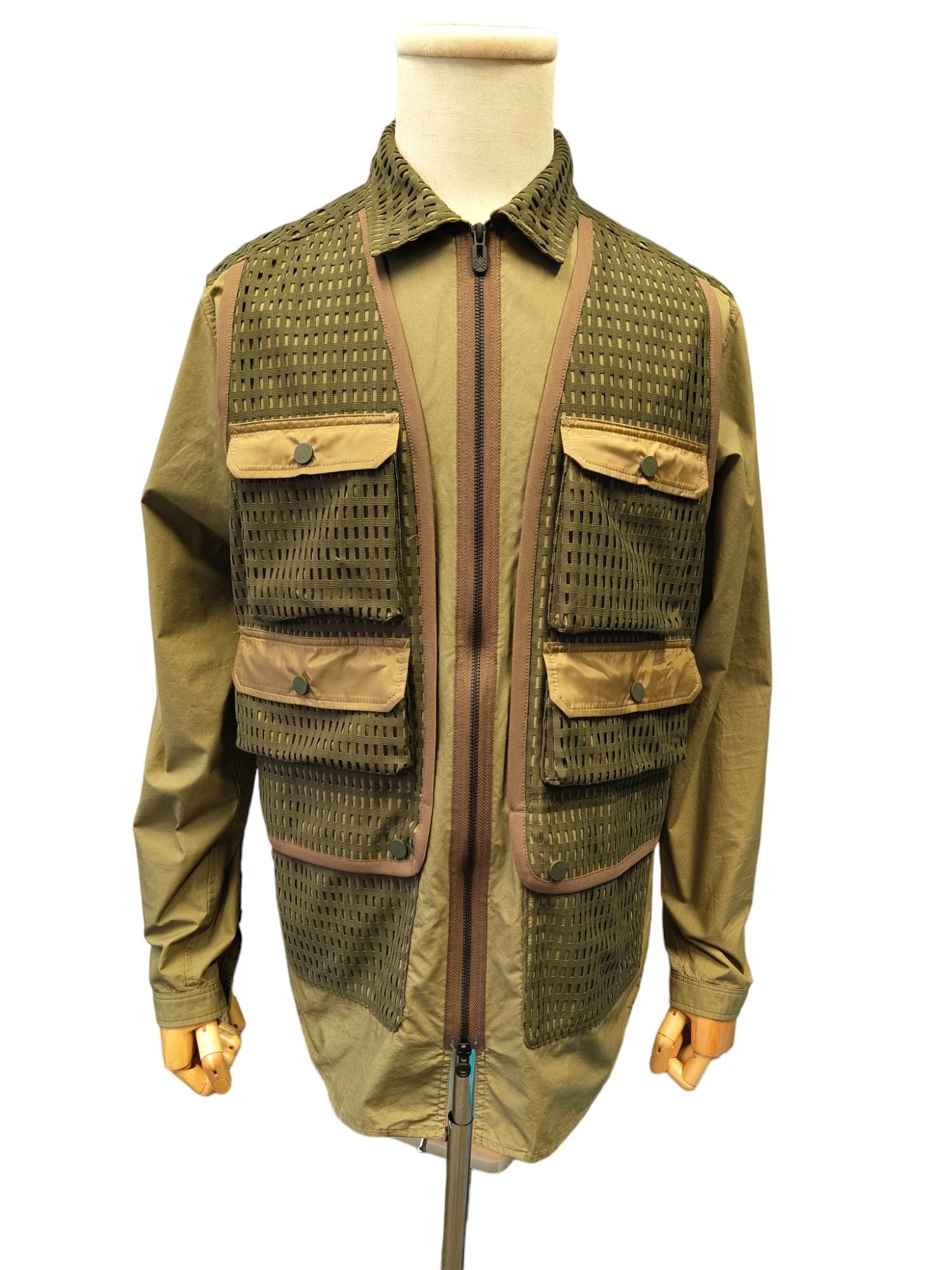 White Mountaineering Mesh Zip Up Light Jacket With Multi Pockets Detail Size US L / EU 52-54 / 3 - 3 Thumbnail