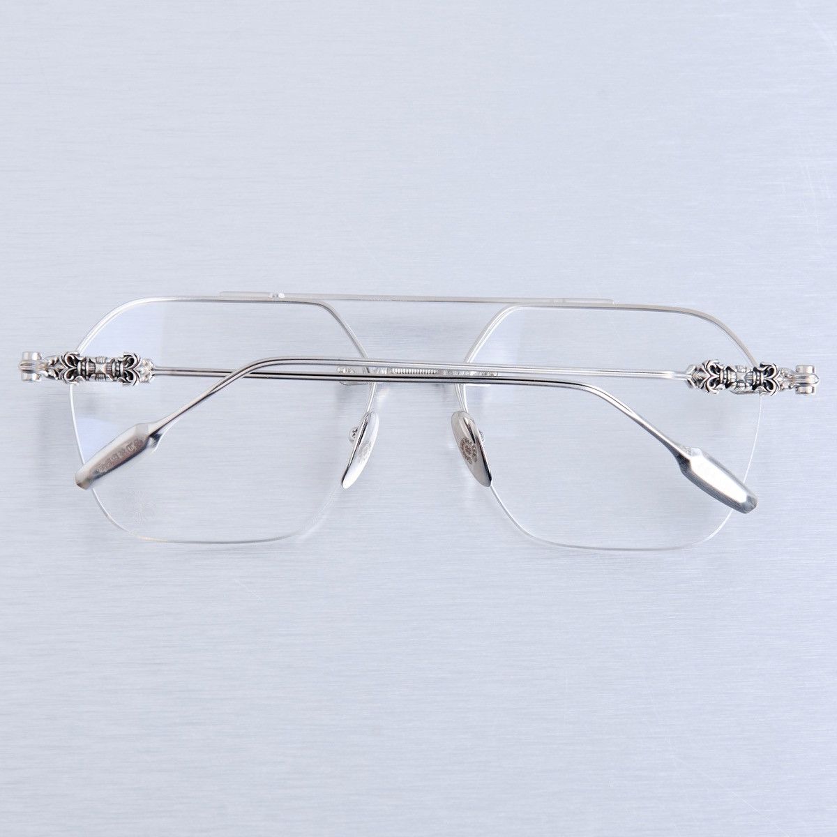 【Chrome Hearts】 Fluid Brushed Silver CHROME HEARTS FLUID BRUSHED SILVER GLASSES