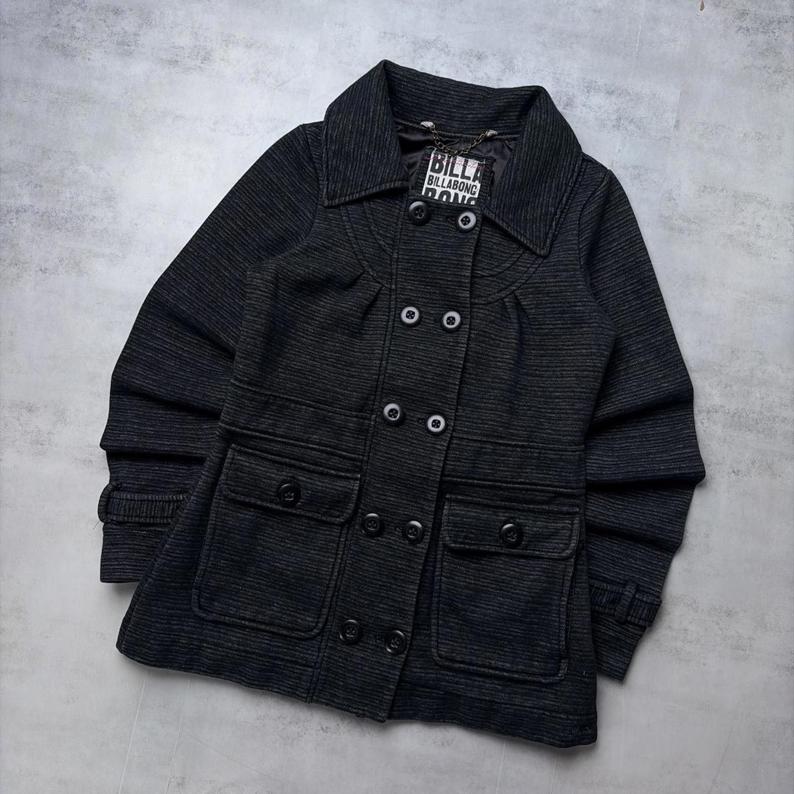 Billabong Y2K Black Billabong Grunge Surf Button Up Coat Size M / US 6-8 / IT 42-44 - 2 Thumbnail