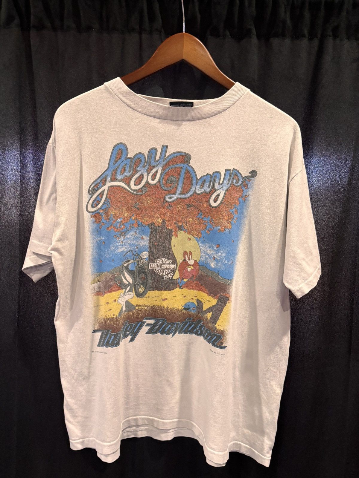 Harley Davidson Lazy Days Harley Davidson 1993 Vintage T Shirt Size US L / EU 52-54 / 3 - 1 Thumbnail