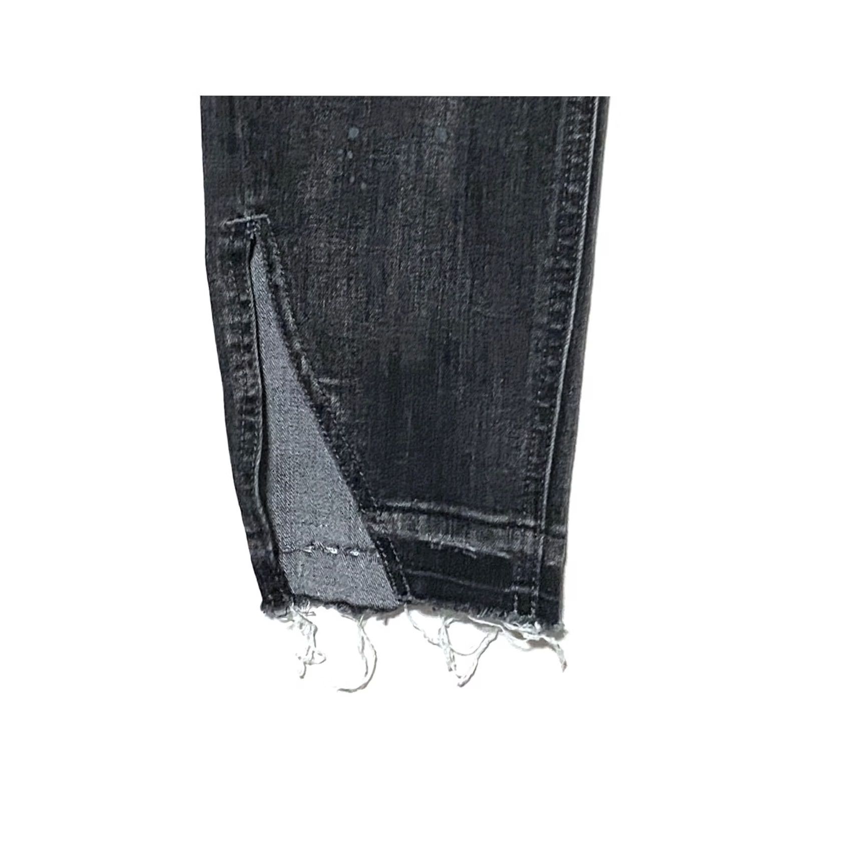 Express Express Jeans Ankle High Rise Stretch Denim Distressed Black Womens 8P Petite Jeans Mens? No. Size 30" / US 8 / IT 44 - 5 Thumbnail