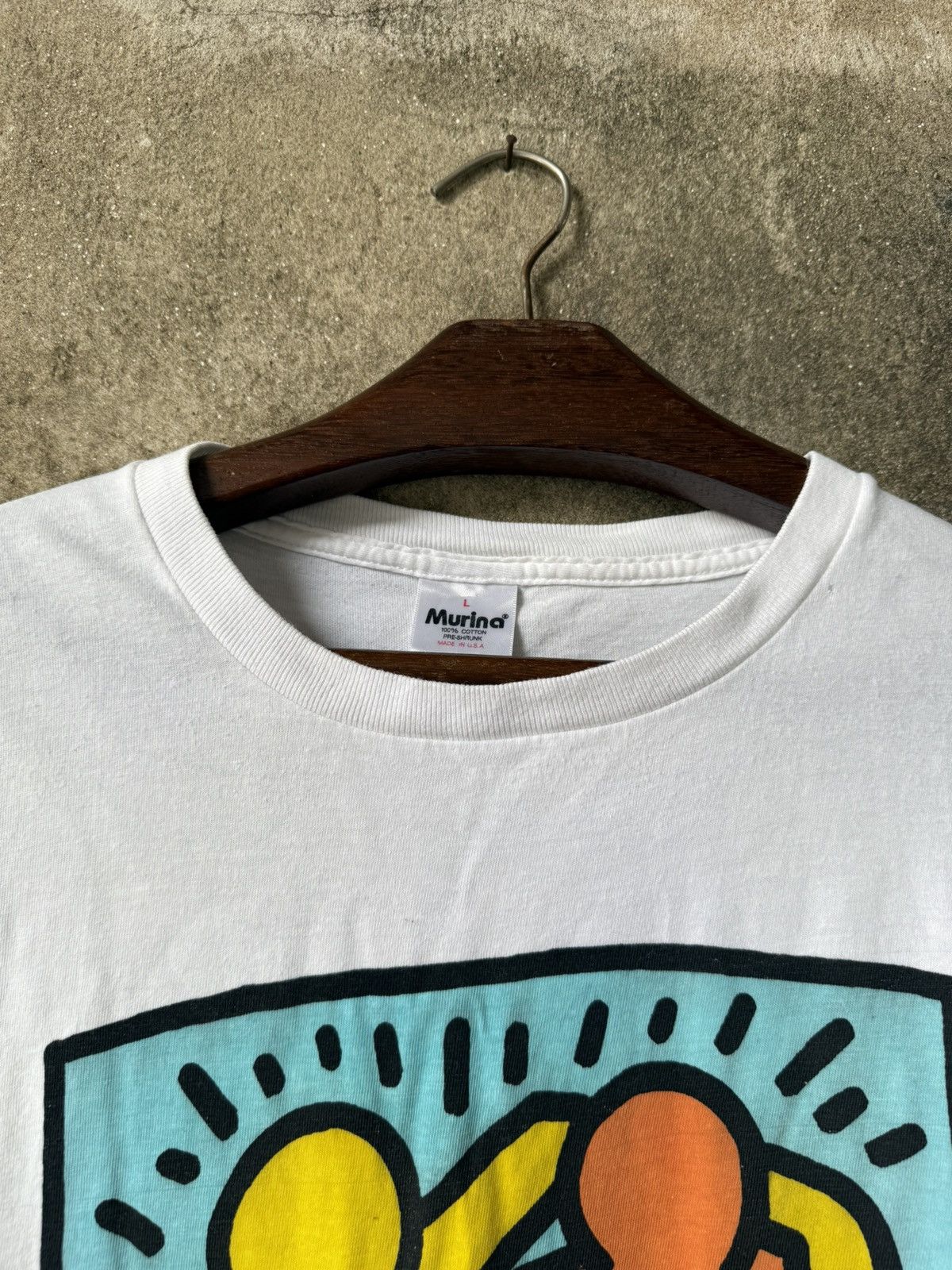 Band Tees × Keith Haring × Vintage Vintage 90s Keith Haring Shirt Size US L / EU 52-54 / 3 - 4 Thumbnail
