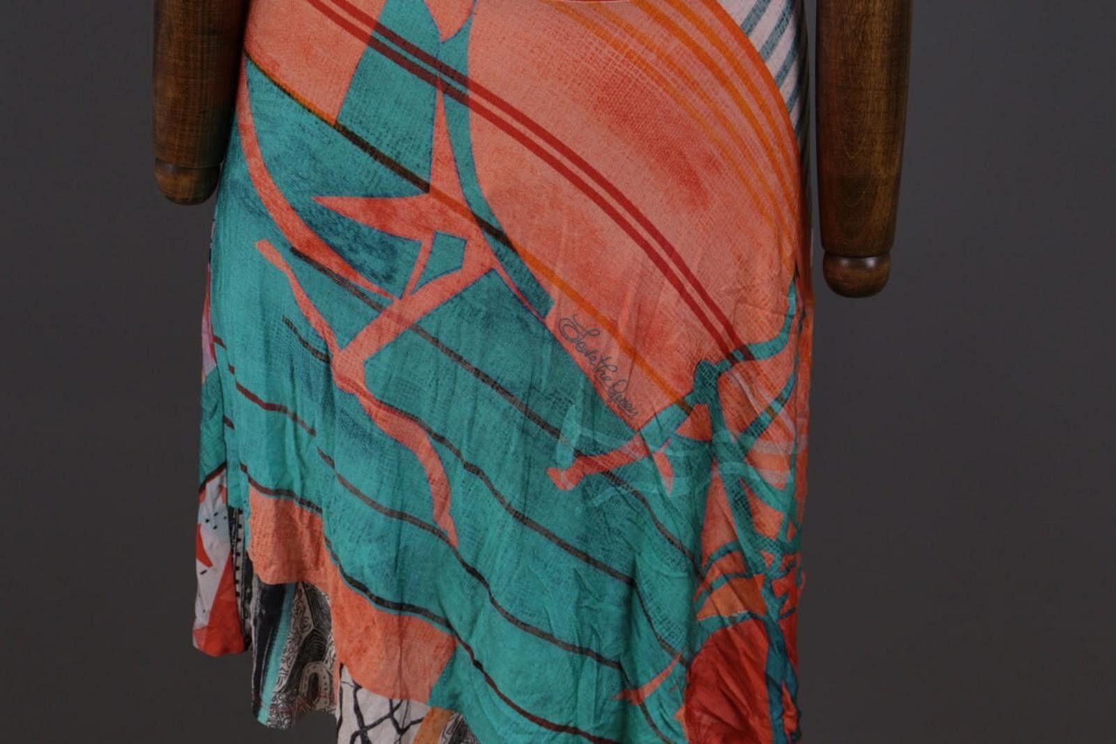 Designer Save The Queen Multicolor Aztec Bodycon Midi Dress Size M Size M / US 6-8 / IT 42-44 - 12 Thumbnail