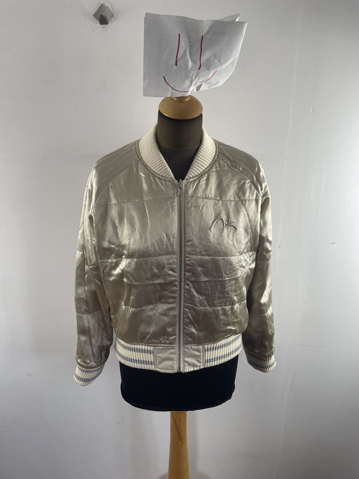 image of Woman Jacket Evisu Double-Sided in Cream, Women's (Size Small)