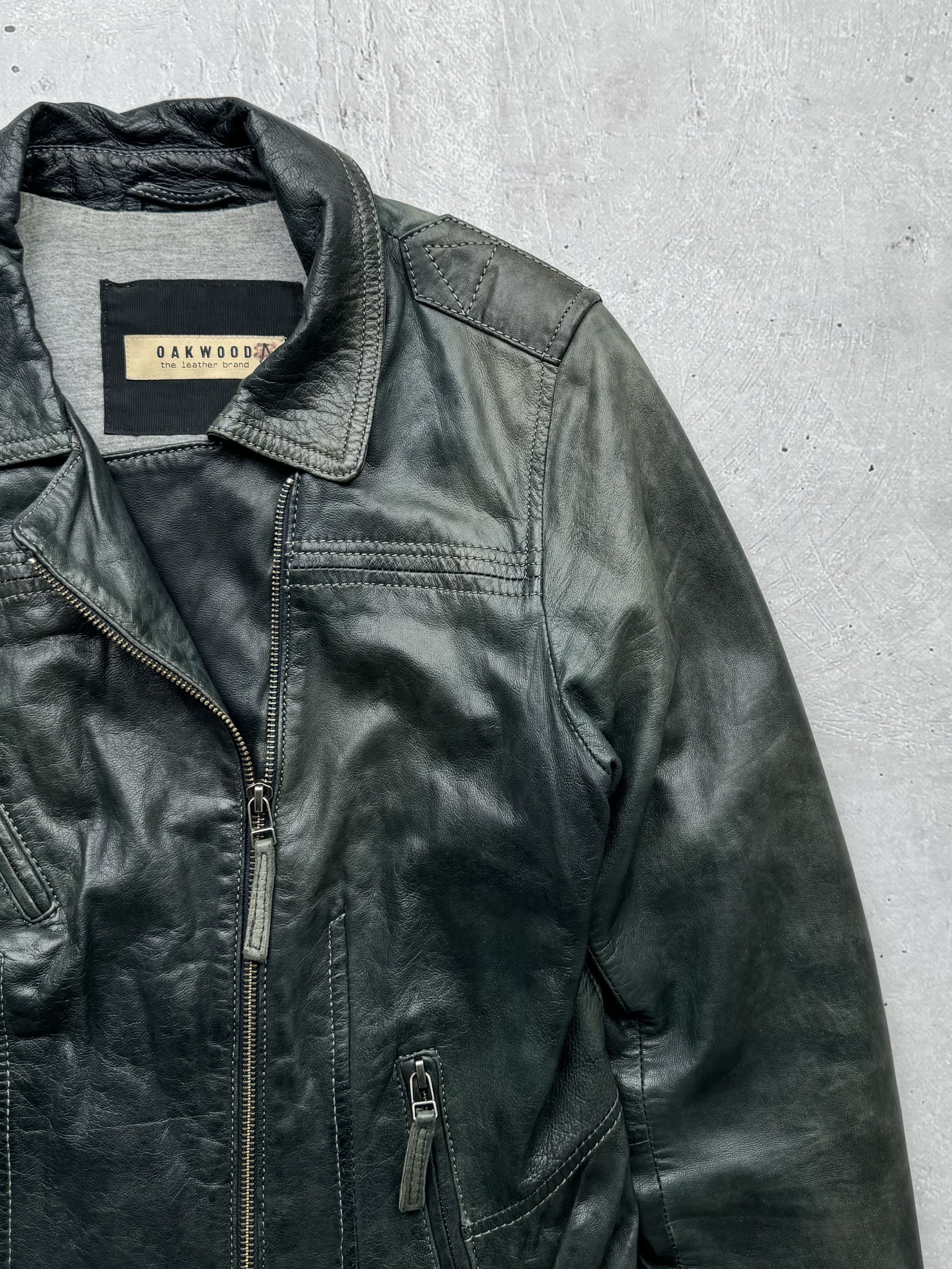 Genuine Leather Vintage Multi Zipped Sheep Leather Jacket Size M / US 6-8 / IT 42-44 - 3 Thumbnail