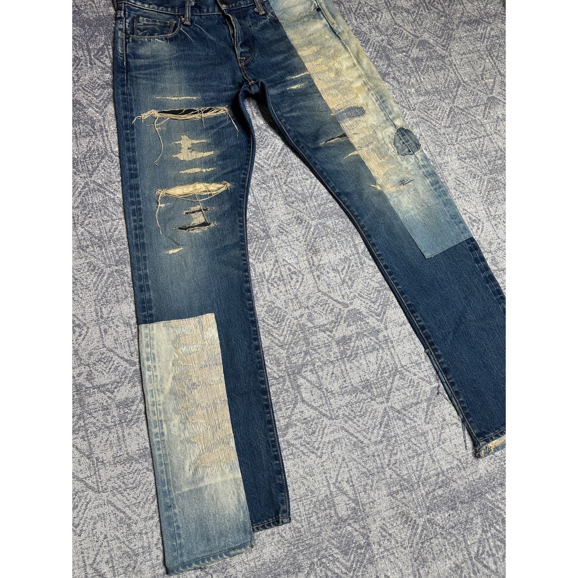 KURO Kuro Denim Japanese vintage selvedge remake jeans, made in J Size US 33 - 3 Thumbnail