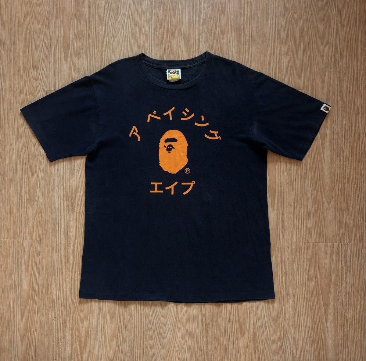 Bape Bape Katakana College Tee A Bathing Ape Size US L / EU 52-54 / 3 - 1 Thumbnail